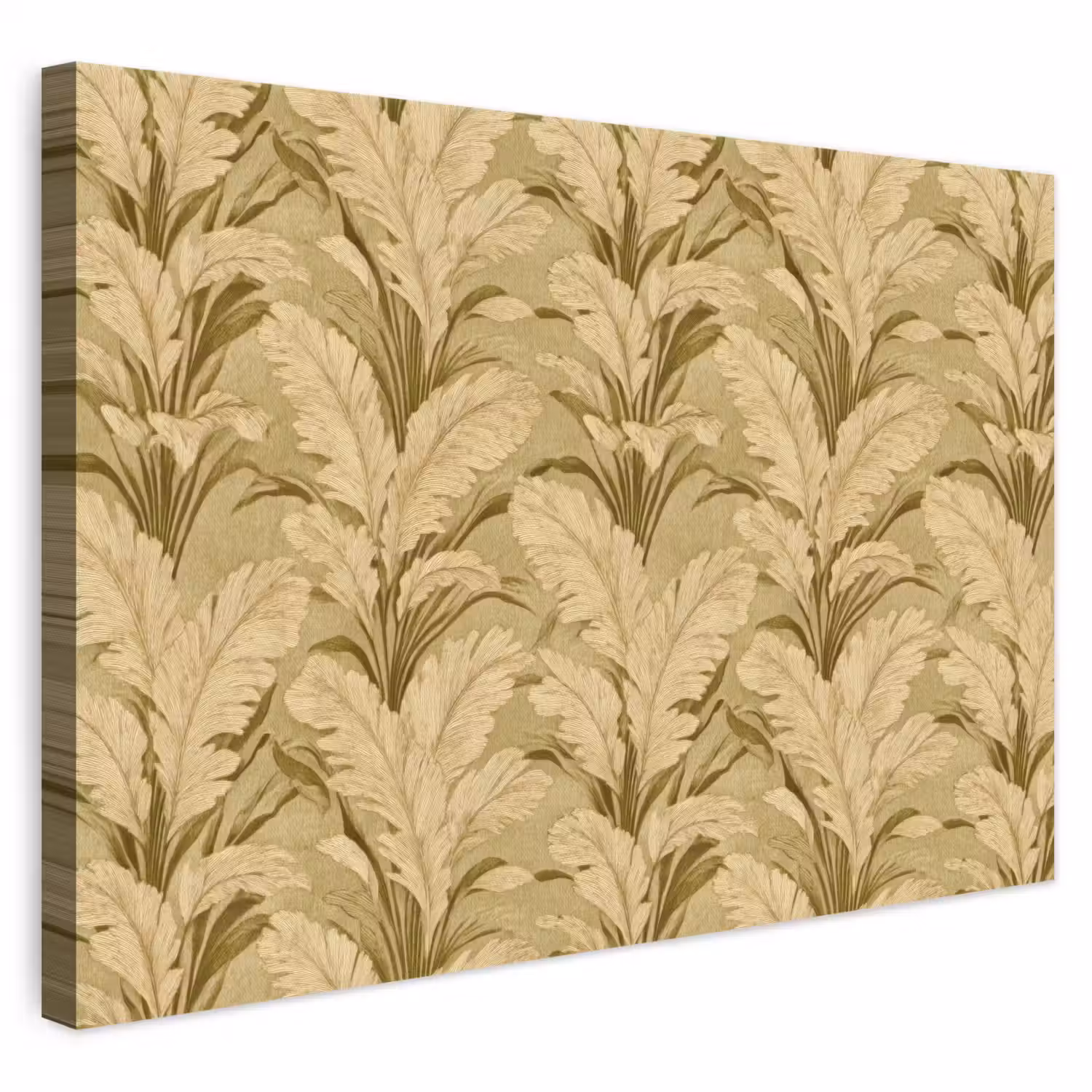 Palmbladeren - Klassiek - Groen canvas 2cm klein 34 -3d