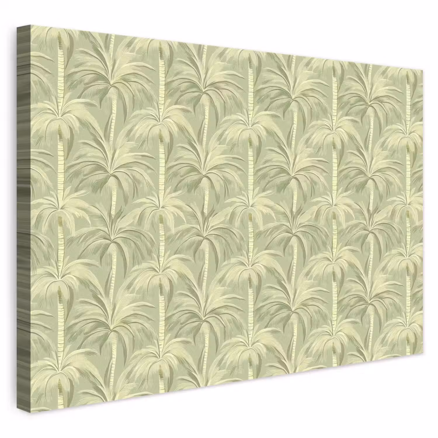 Palmwoud - Tropisch - Groen canvas 2cm klein 34 -3d