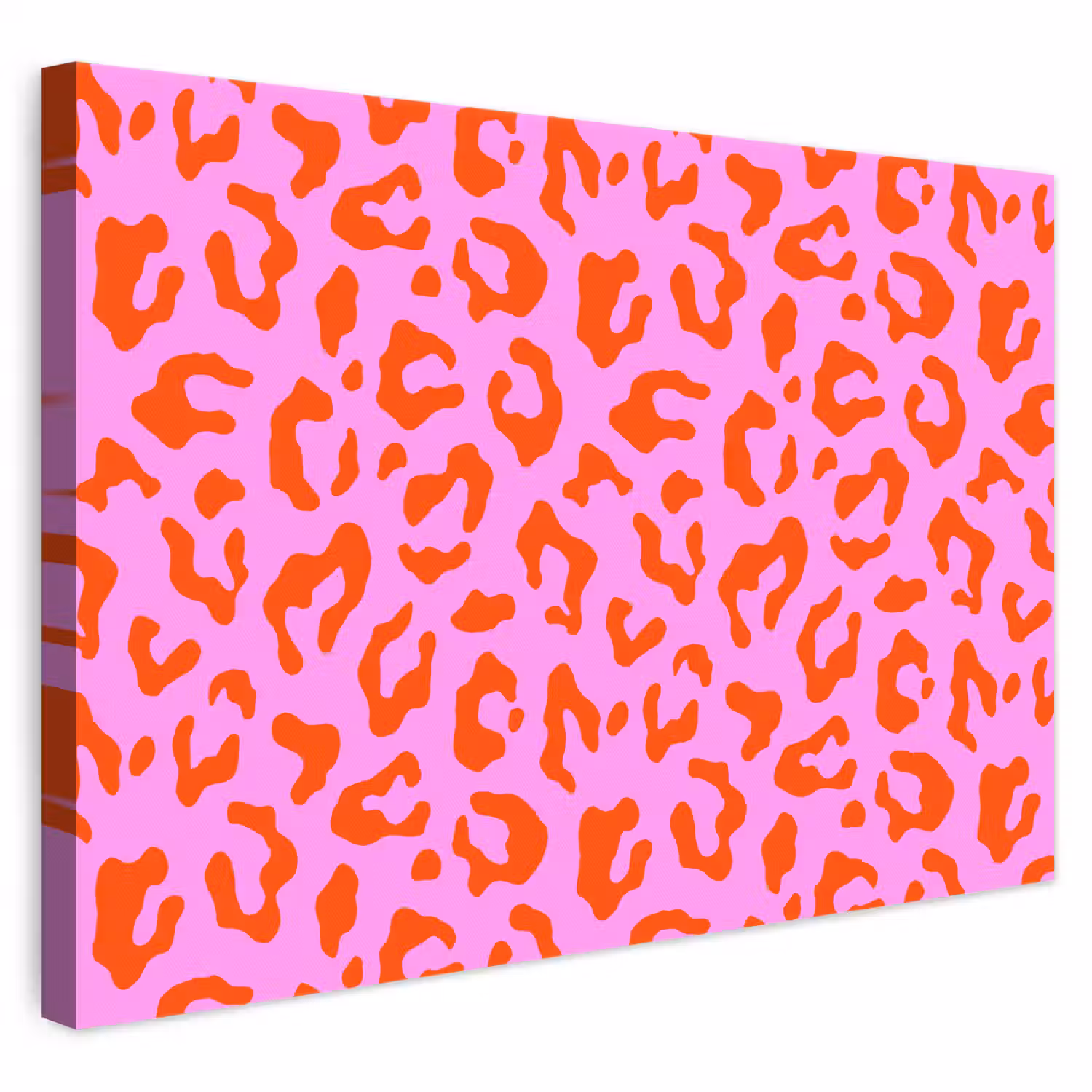 Panter - Rood - Roze canvas 2cm klein 34 -3d
