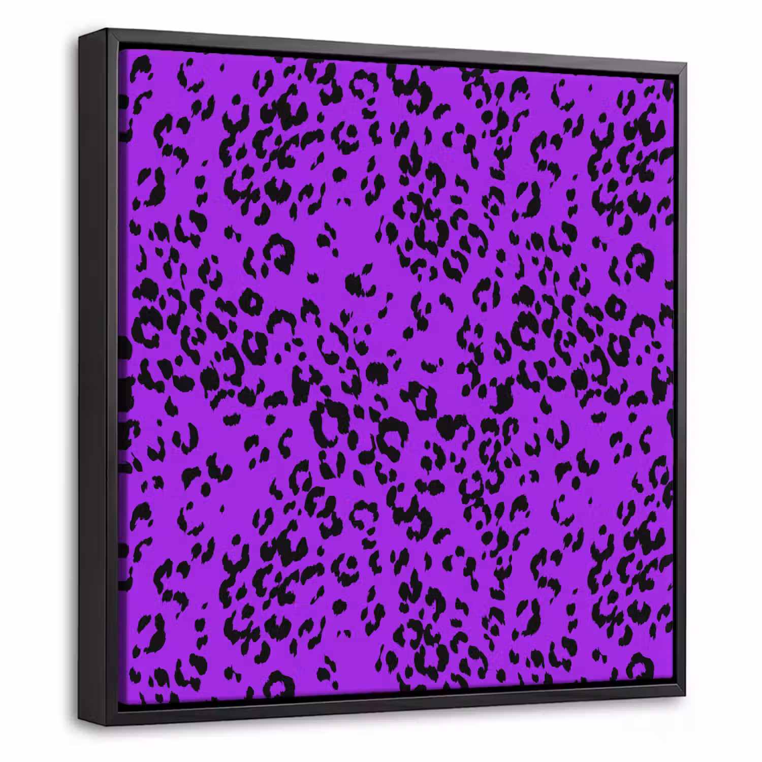 Panterprint - Paars - Patroon Canvas met baklijst klein 1124 -threedimensional_3d_global