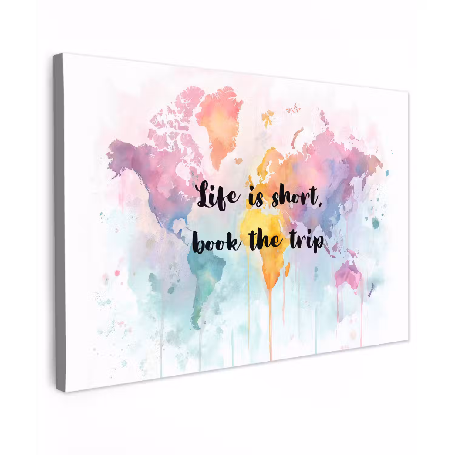 Pastelkleuren - Quote - Sierletters canvas 2cm klein -z3d