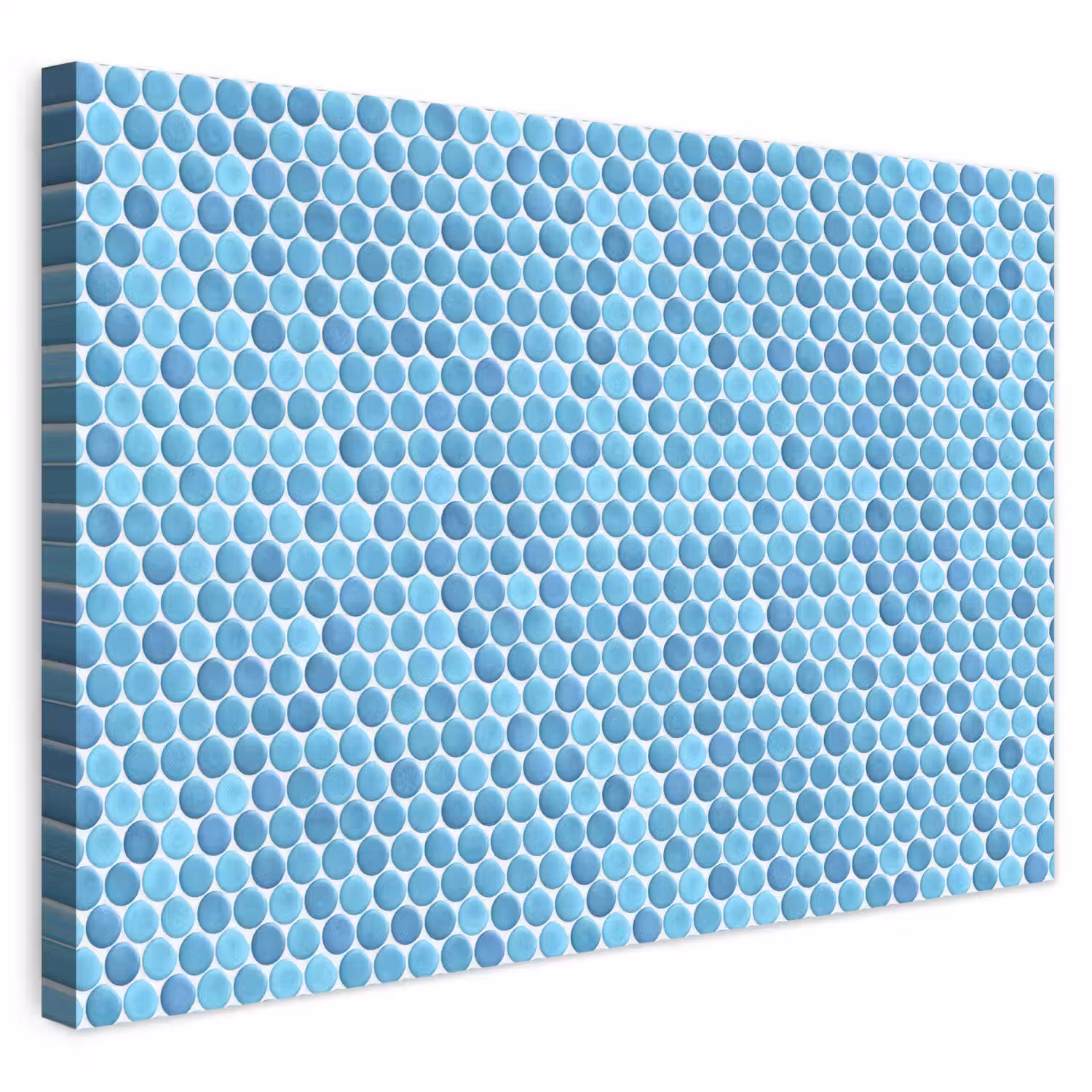Penny - Mozaïek - Lichtblauw canvas 2cm klein 34 -3d
