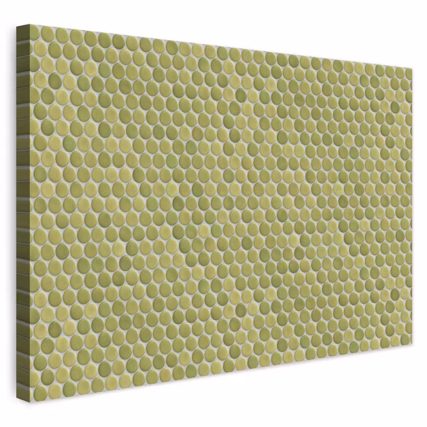 Penny - Mozaïek - Olijfgroen canvas 2cm klein 34 -3d