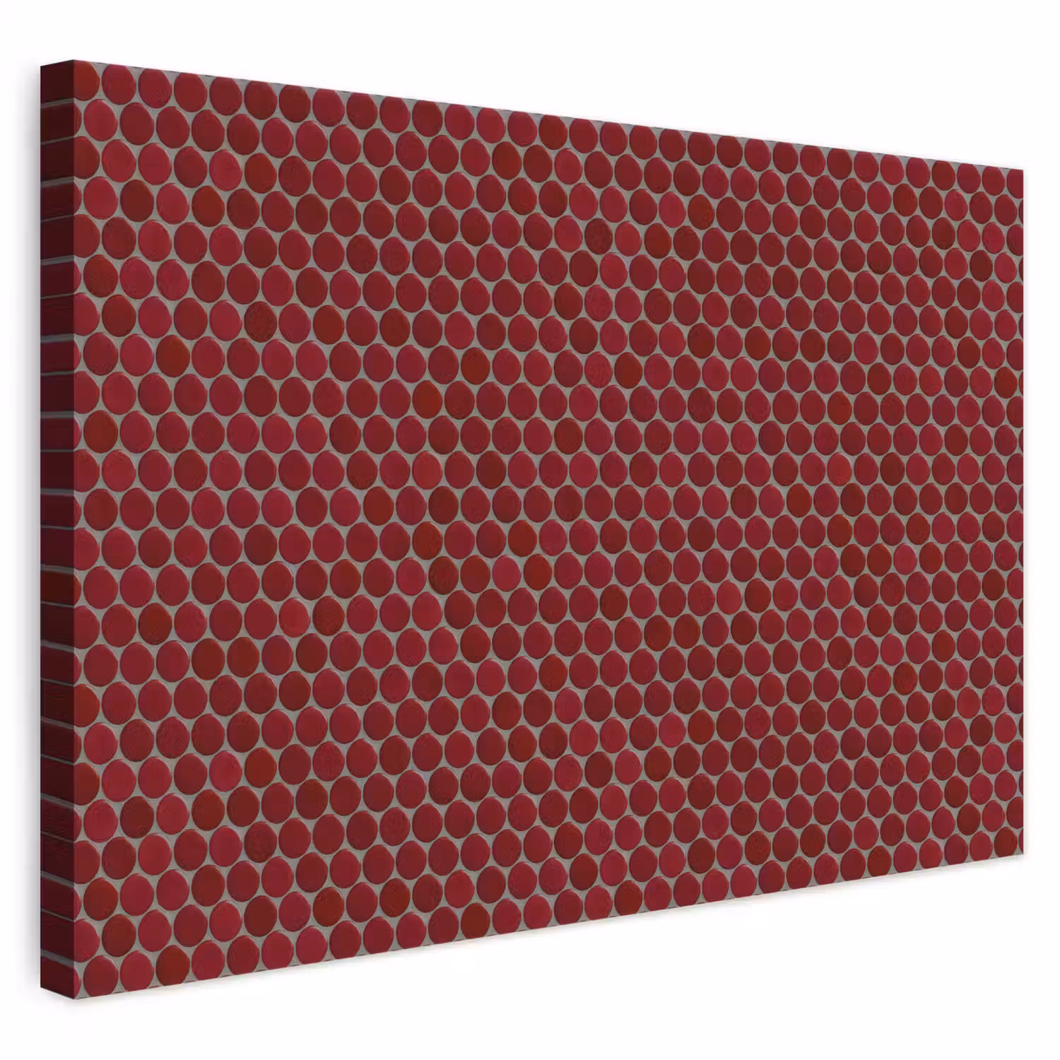 Penny - Mozaïek - Rond - Rood canvas 2cm klein 34 -3d