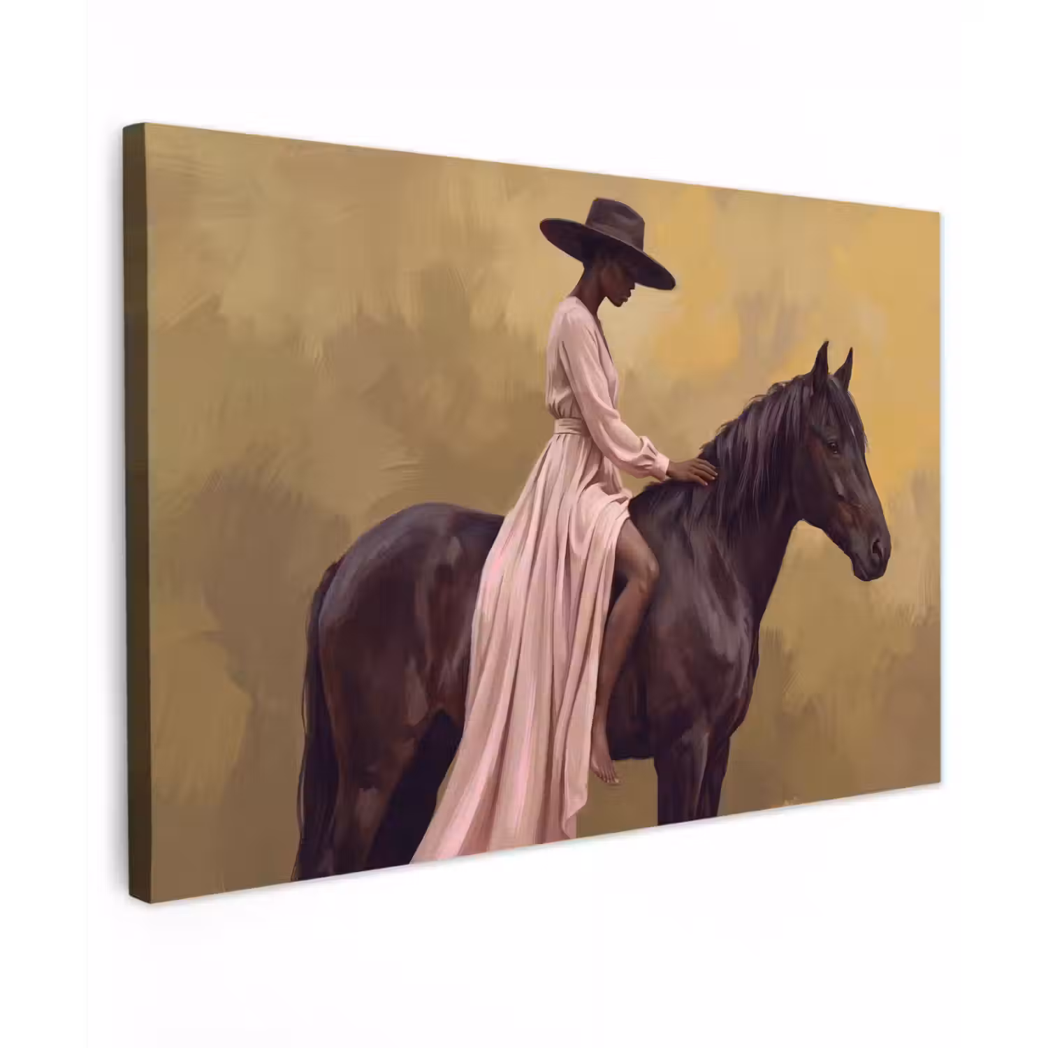 Paard - Klassiek - Oker canvas 2cm klein -z3d