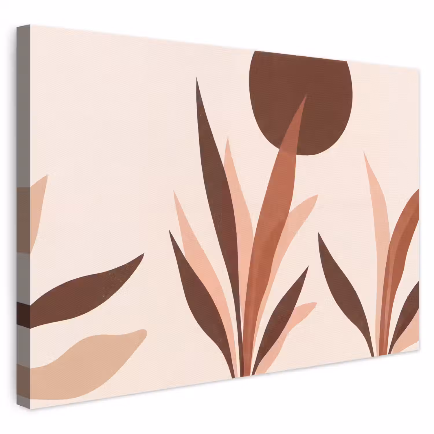 Planten - Abstract - Natuur - Bruin canvas 2cm klein -3d