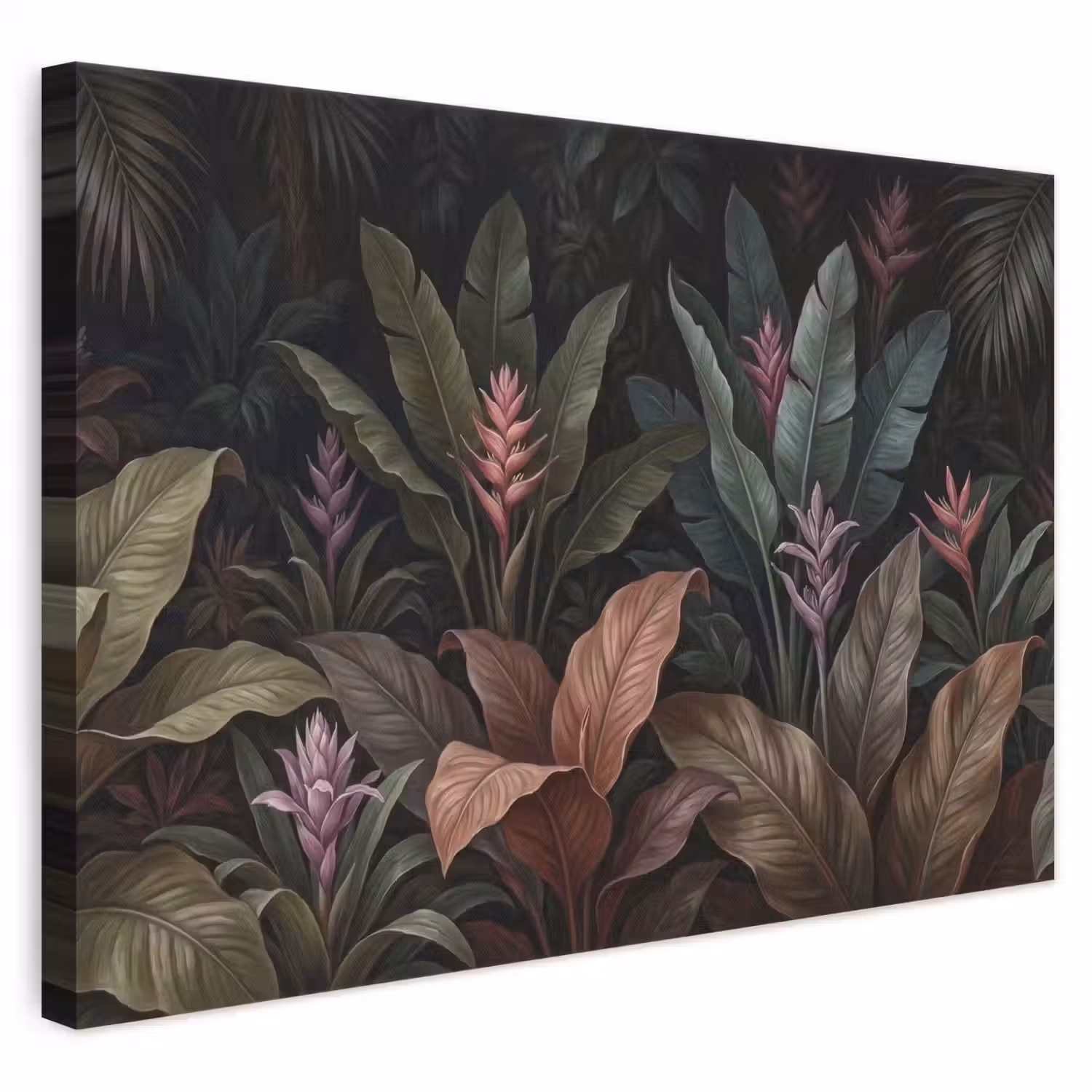 Planten - Tropisch - Jungle - Donker - Natuur canvas 2cm klein -3d