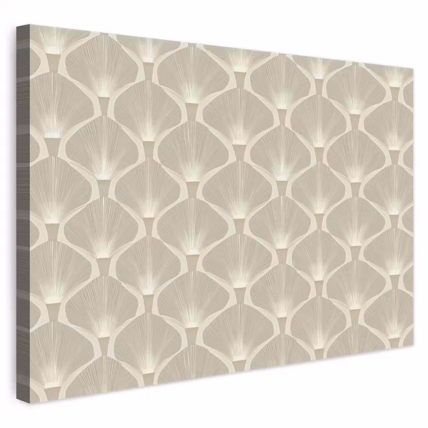 Paneel - Ginkgo - Zand canvas 2cm klein 34 -3d