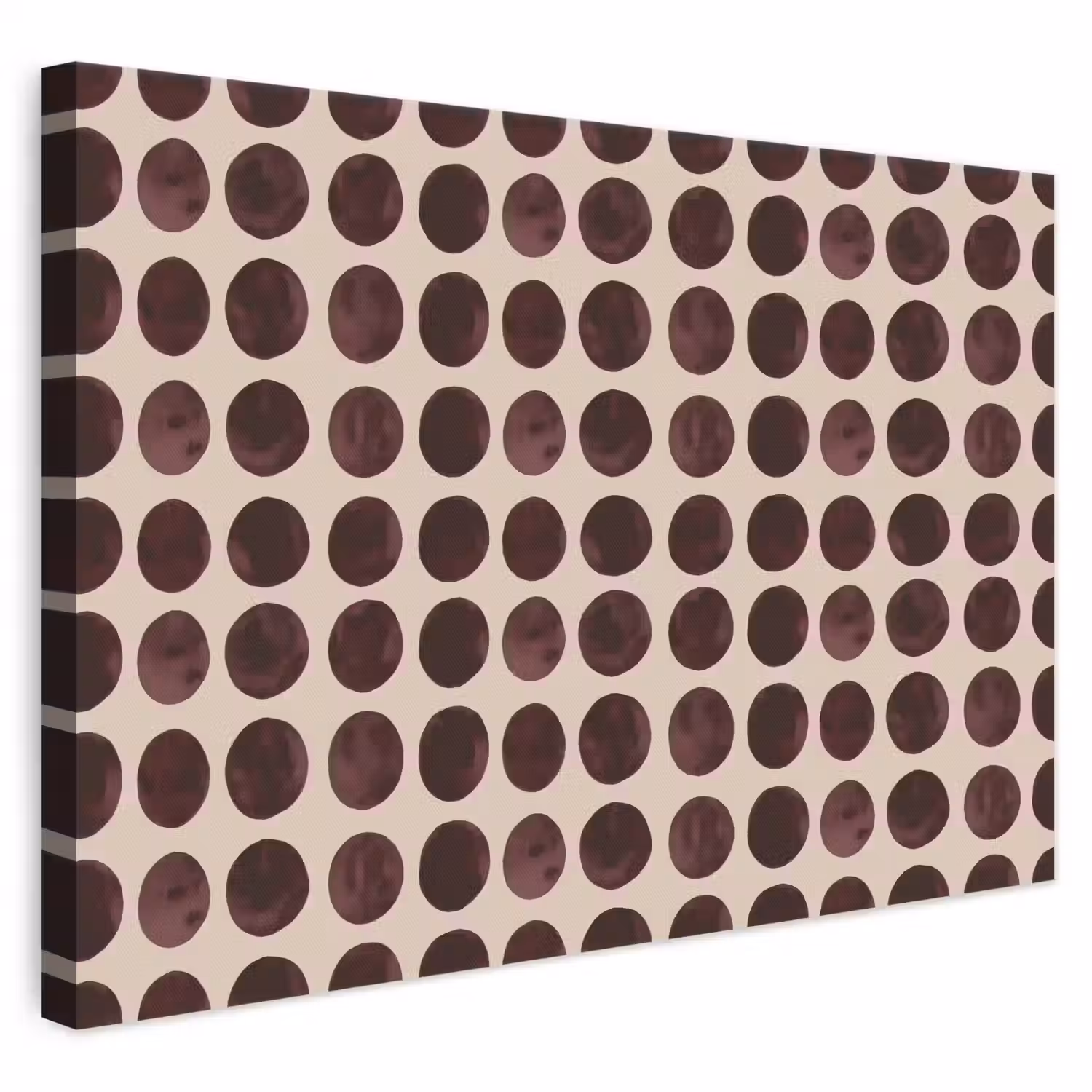 Stippen - Patroon - Bruin canvas 2cm klein 34 -3d