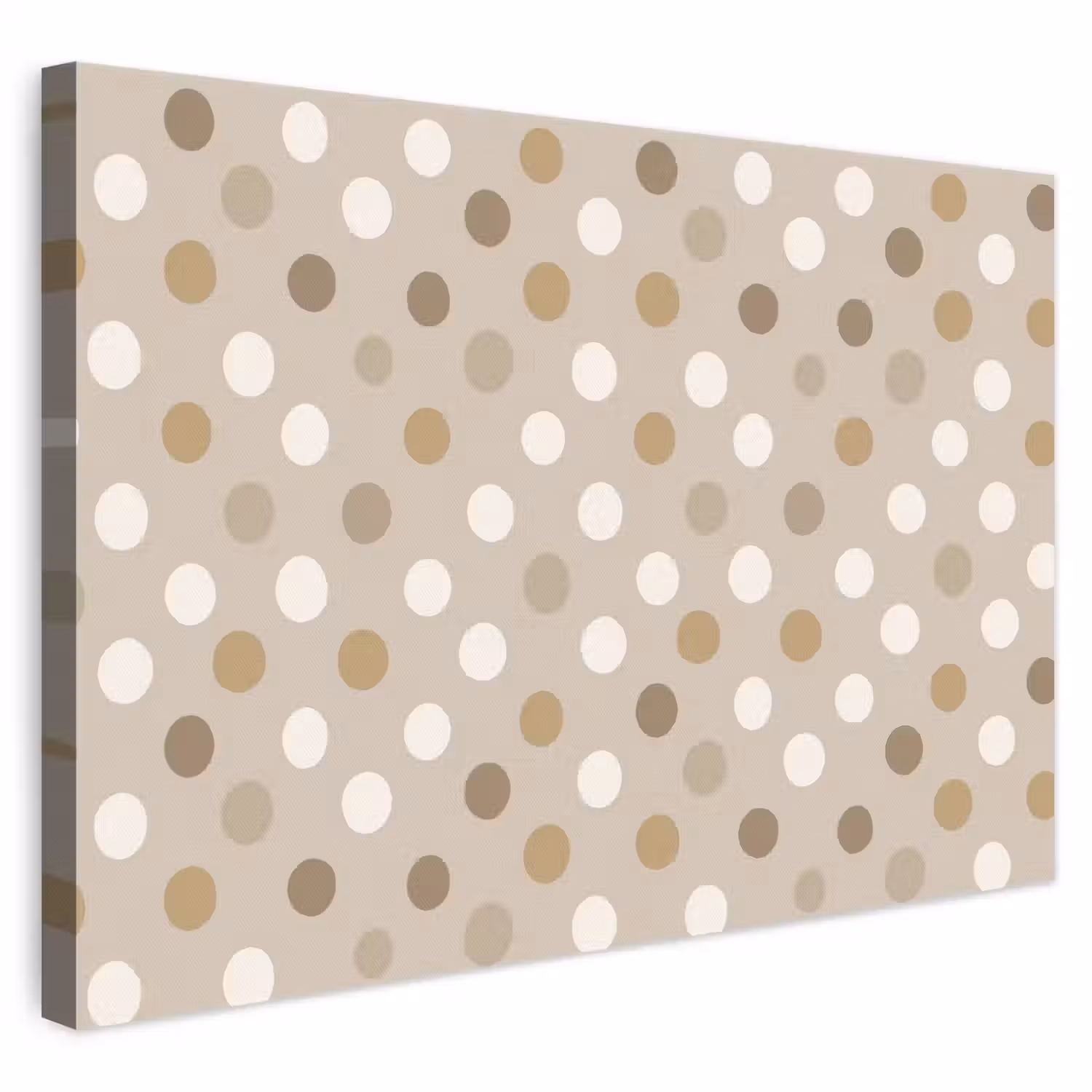 Polka - Dots - Beige canvas 2cm klein 34 -3d