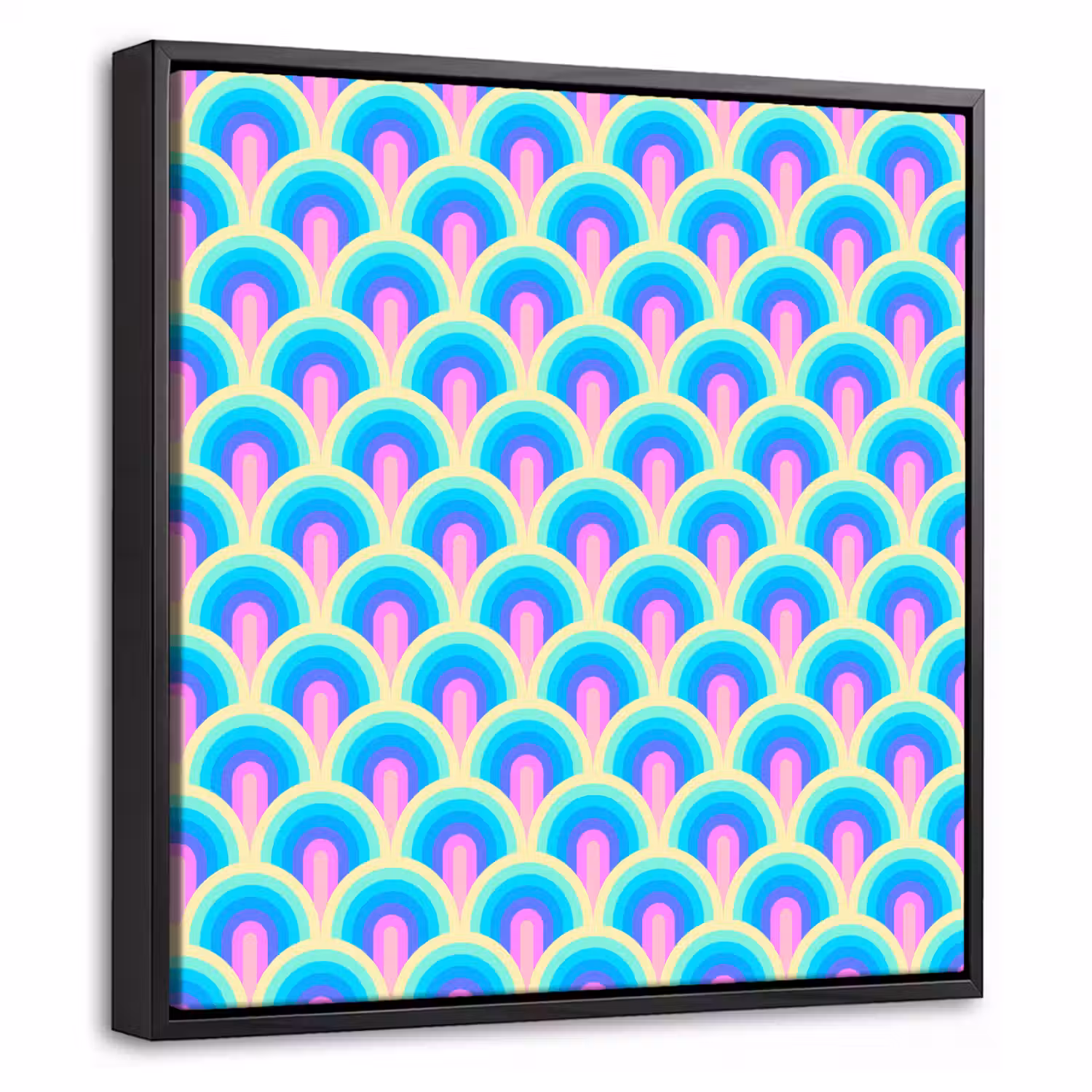 Regenbogen - Waaier - Vrolijk Canvas met baklijst klein 1124 -threedimensional_3d_global