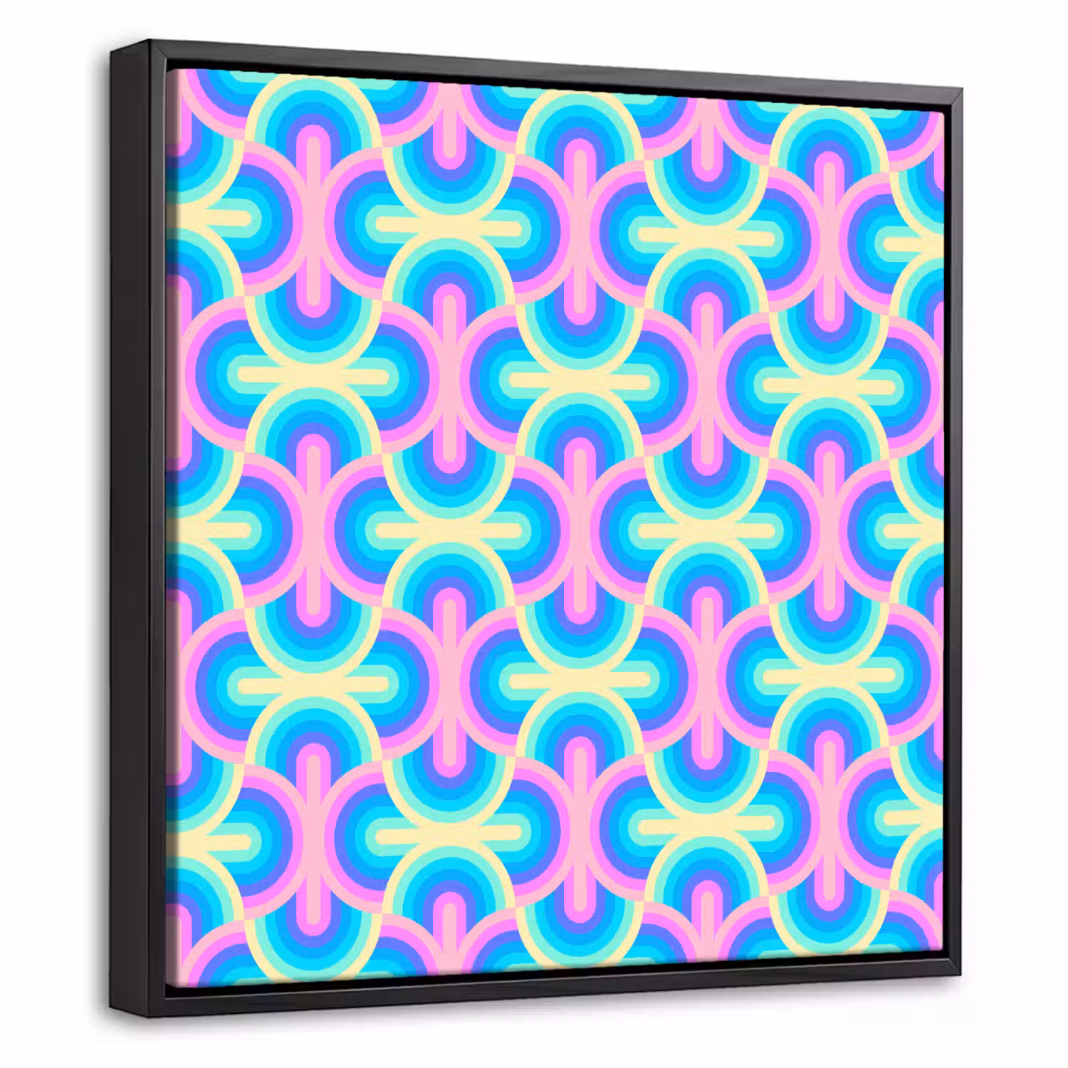 Regenboog - Neon - Kleuren Canvas met baklijst klein 1124 -threedimensional_3d_global