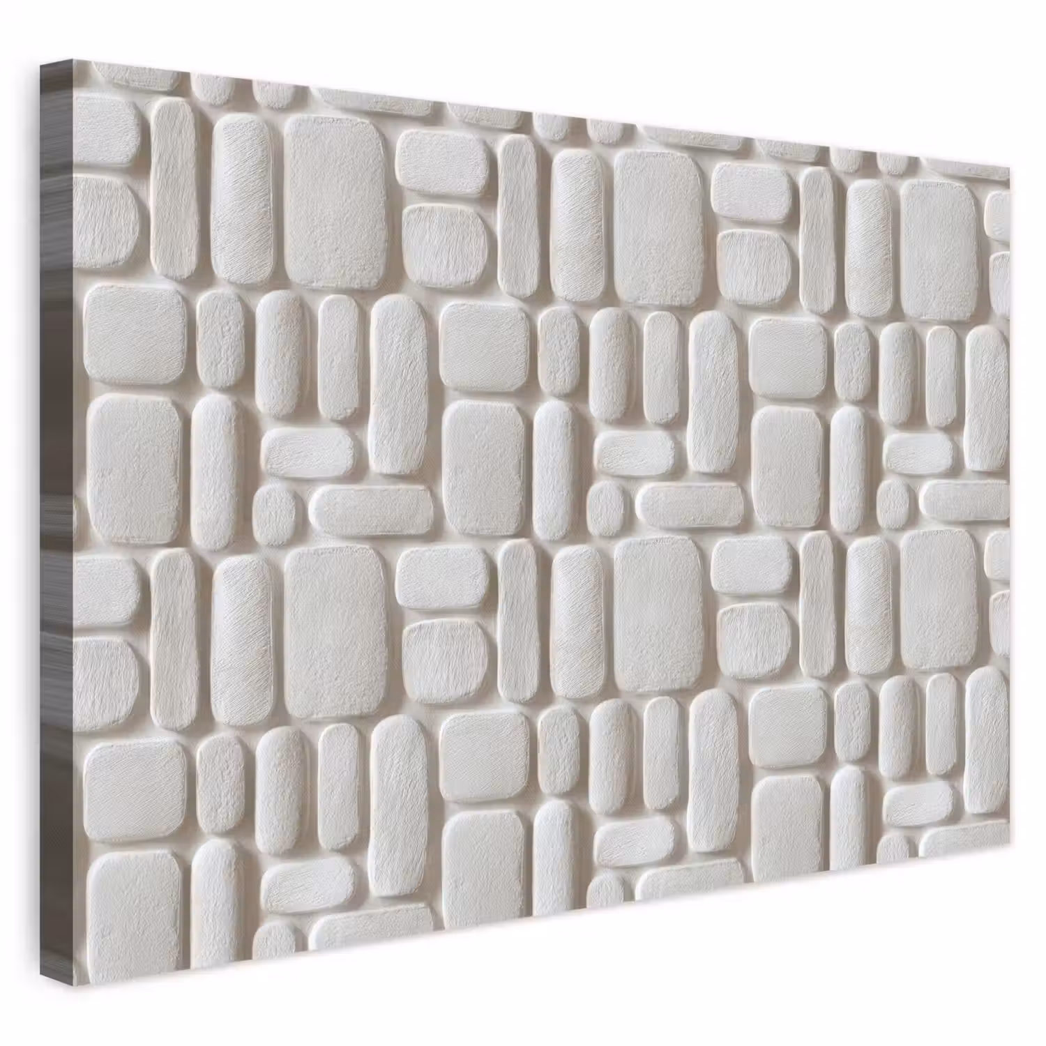 Reliëf - Structuur - Wit canvas 2cm klein 34 -3d