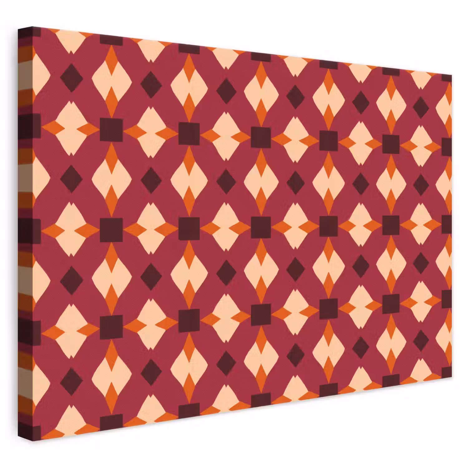 Retro - Patroon - Kleurrijk canvas 2cm klein 34 -3d