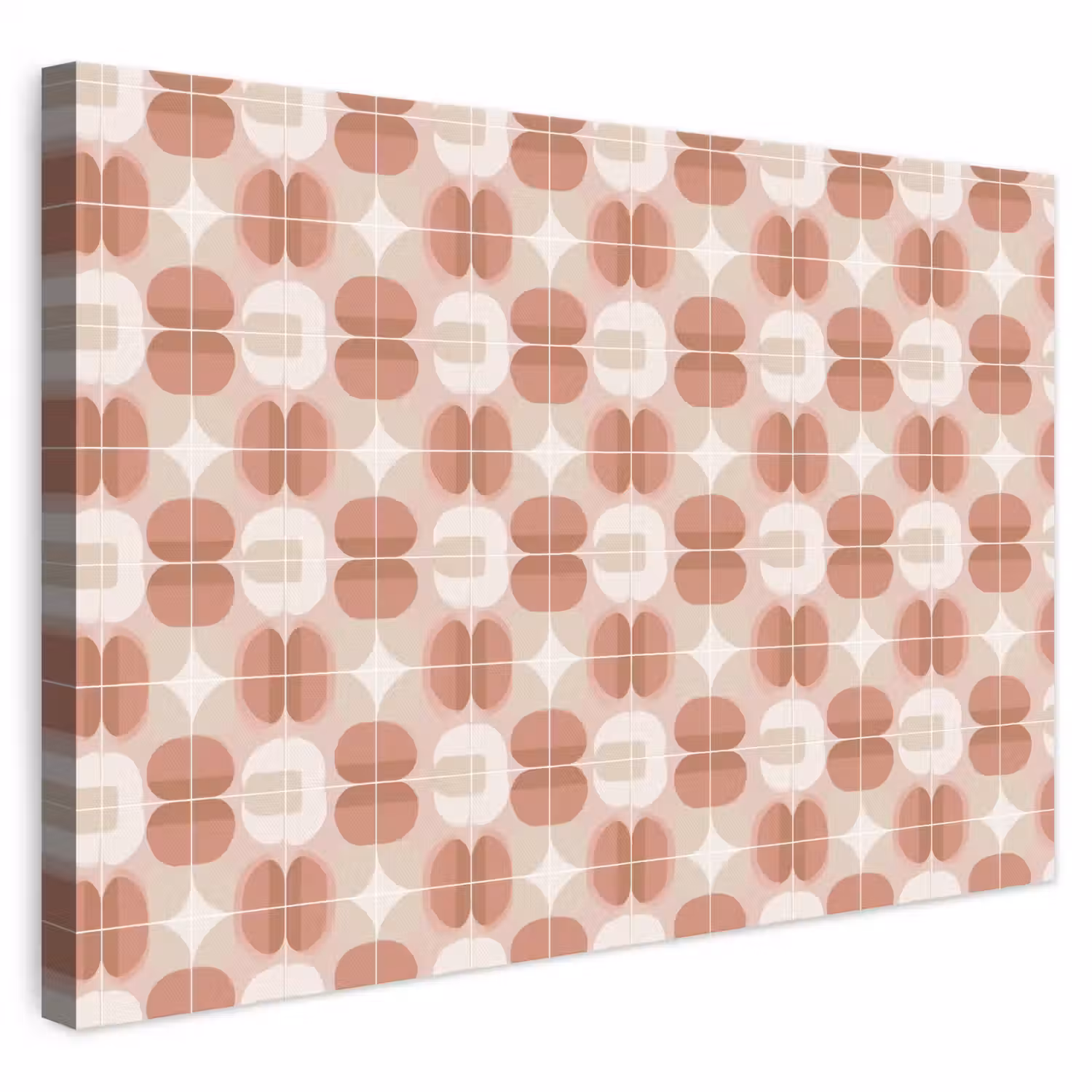 Retro - Klassiek - Roze canvas 2cm klein 34 -3d