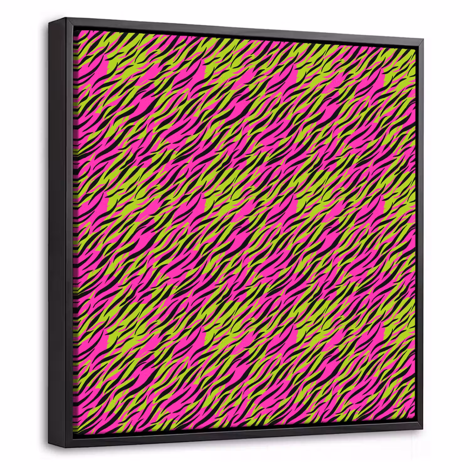 Roze - Groen - Neon - Dieren Canvas met baklijst klein 1124 -threedimensional_3d_global