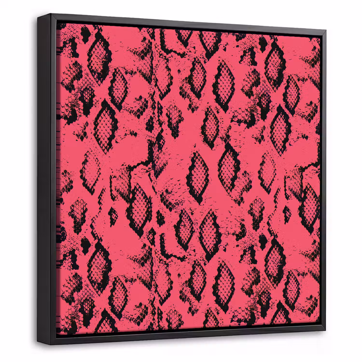 Roze - Slang - Motief Canvas met baklijst klein 1124 -threedimensional_3d_global