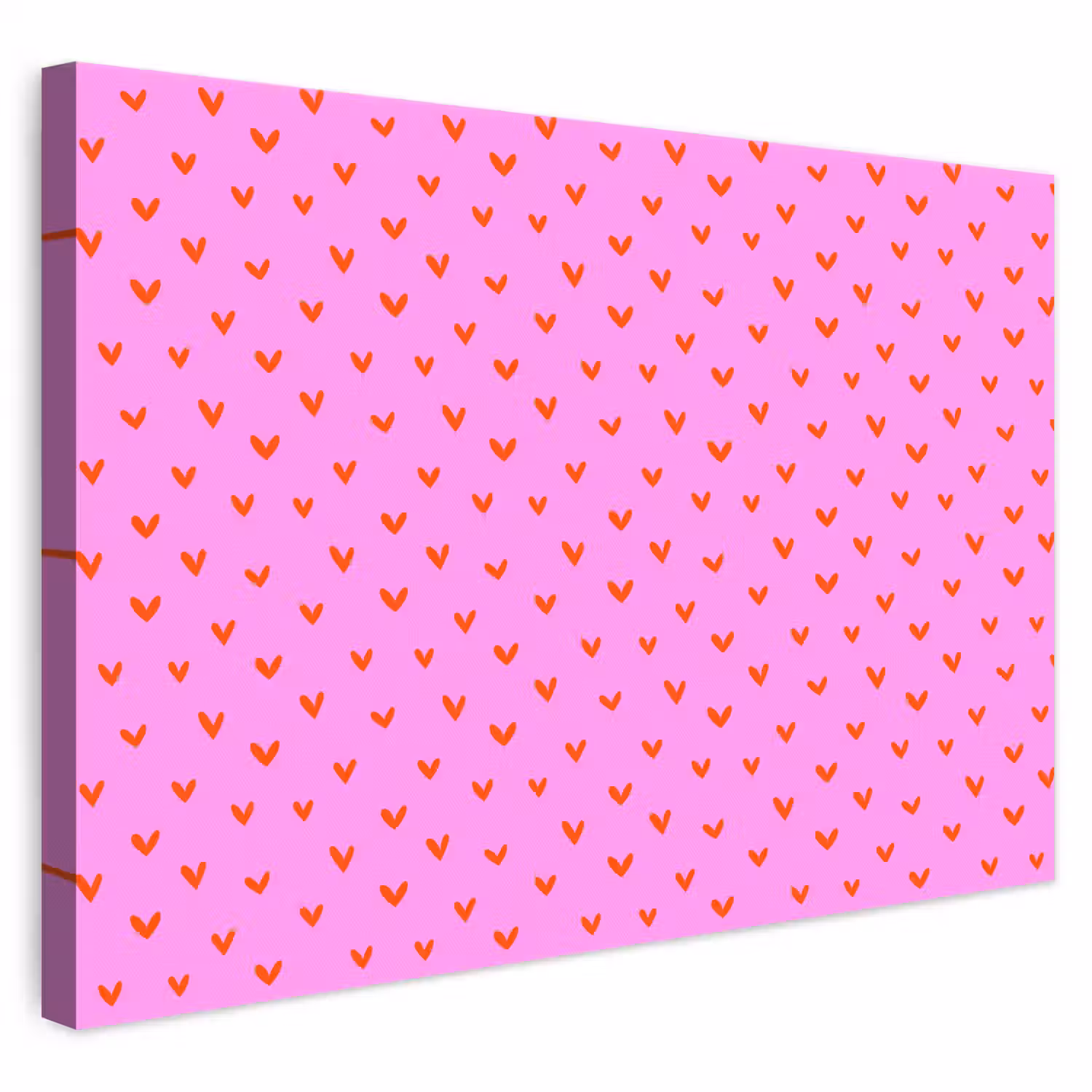 Rood - Hartjes - Roze - Patroon canvas 2cm klein 34 -3d