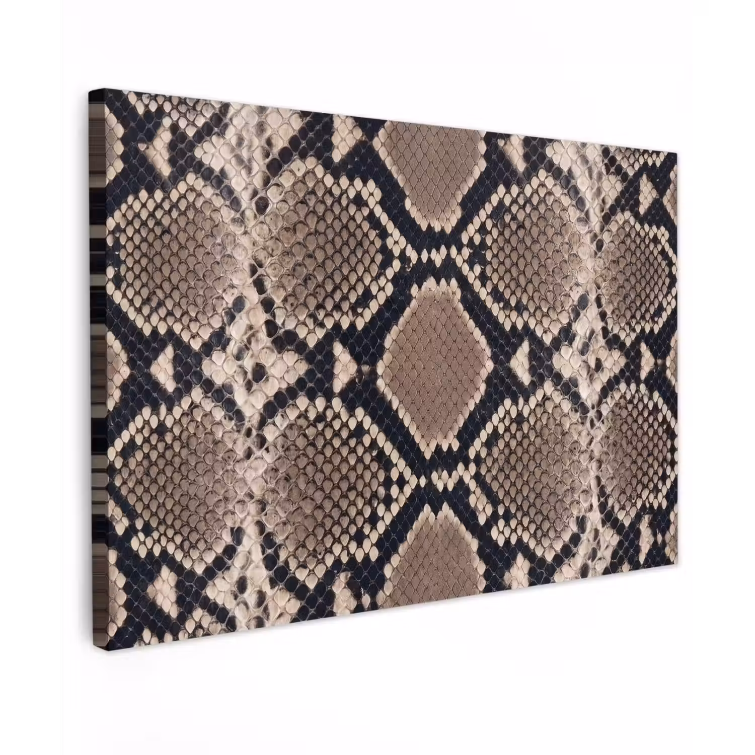 Slangenprint - Python - Bruin canvas 2cm klein -z3d