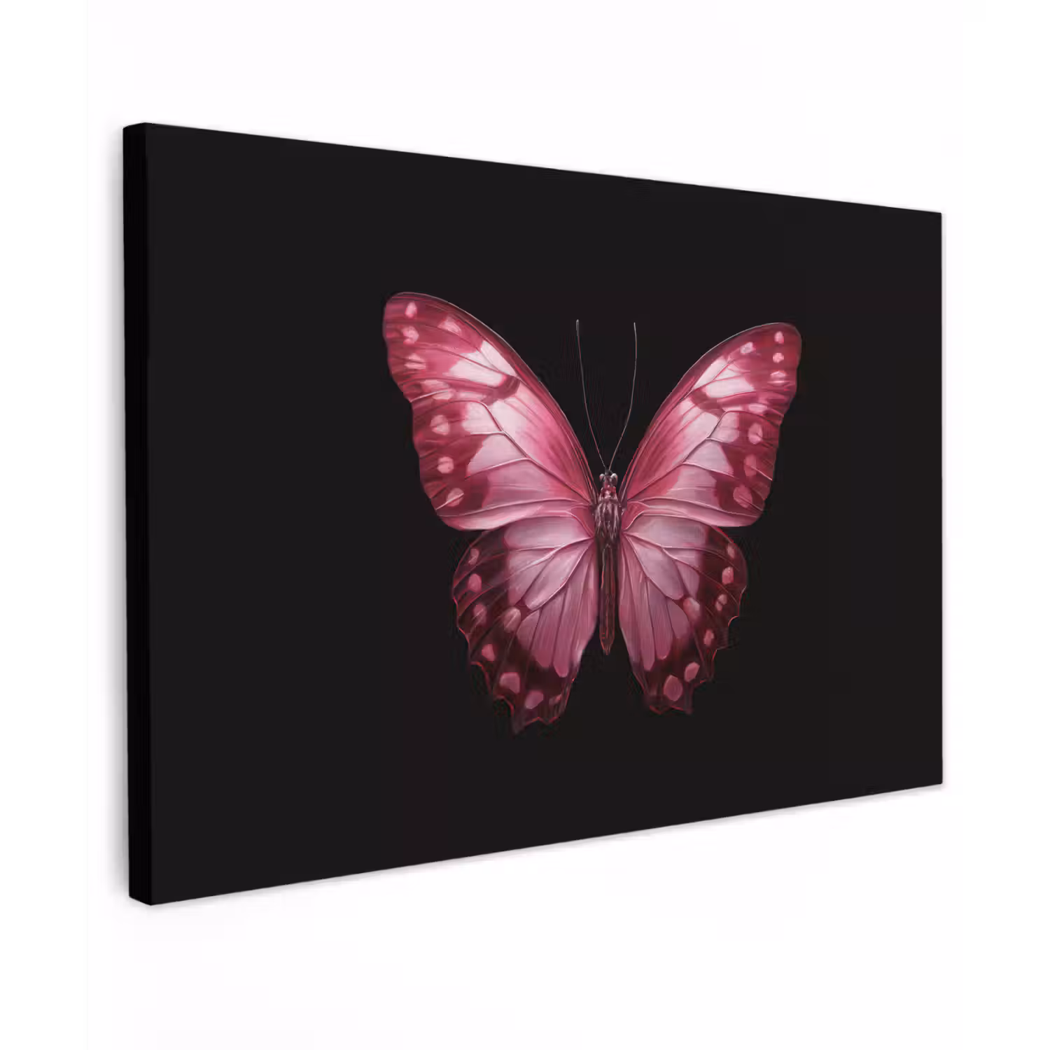 Vlinder - Fuchsia - Grafisch canvas 2cm klein -z3d