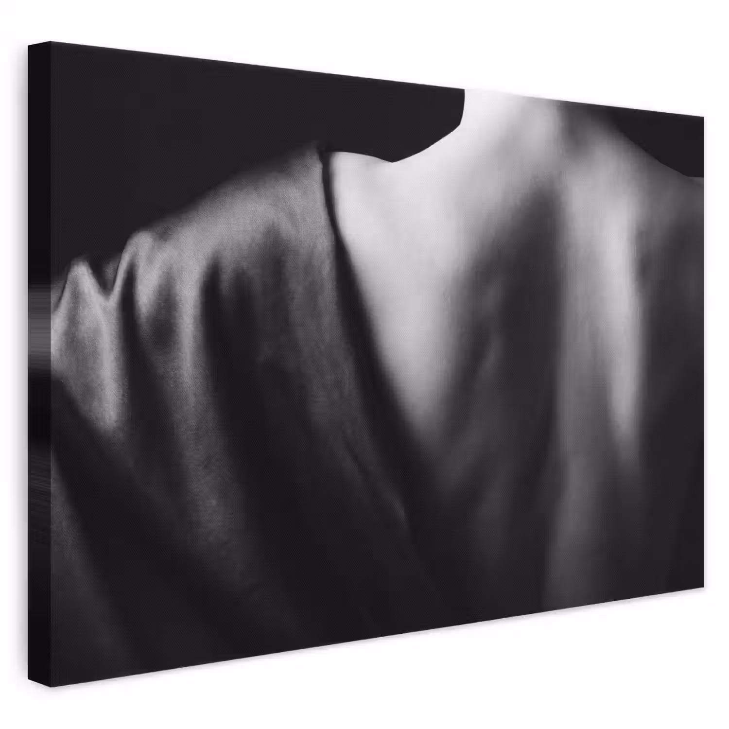 Schouder - Zijde - Rug - Zwart - Wit - Elegant canvas 2cm klein -3d