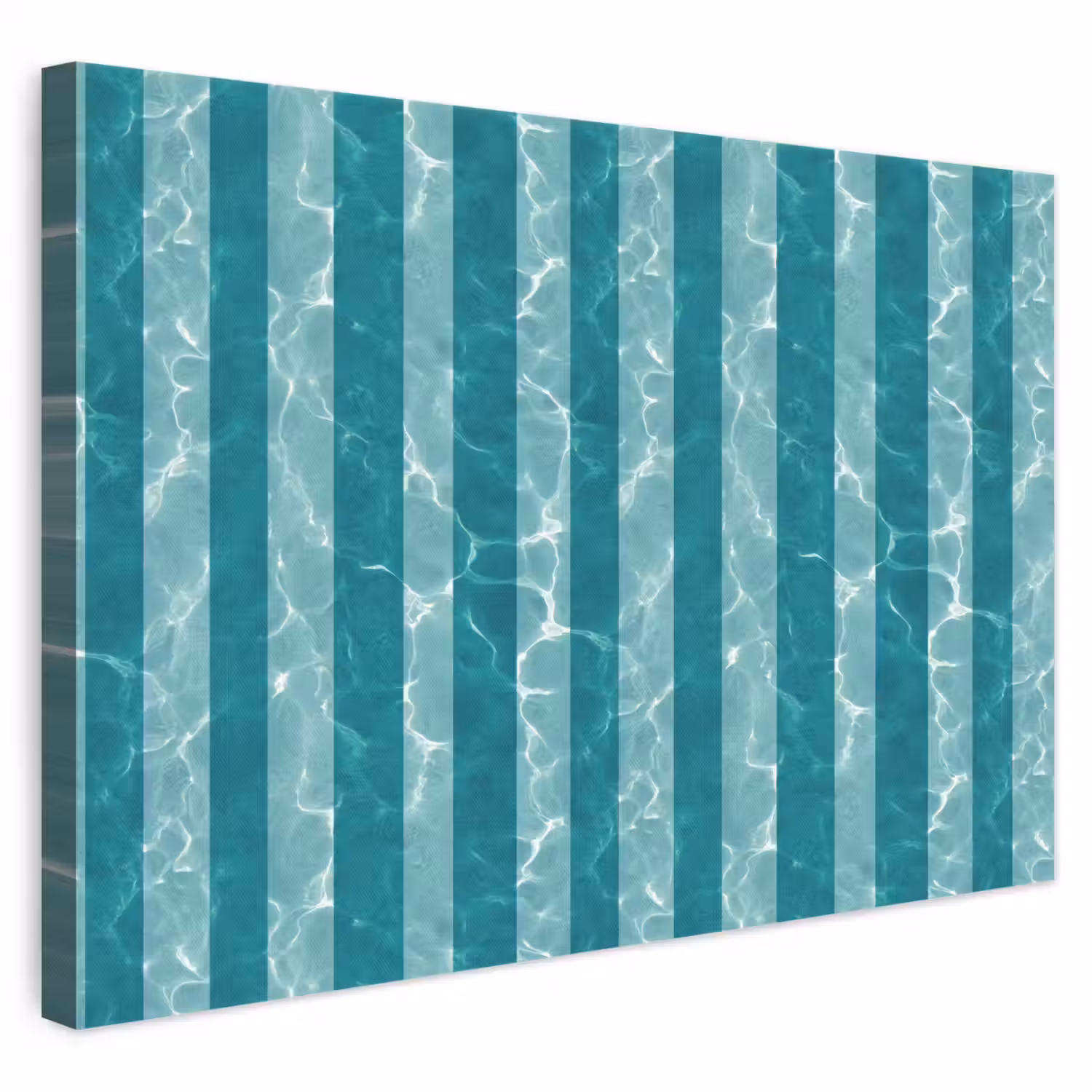 Zwembad - Strepen - Groen canvas 2cm klein 34 -3d