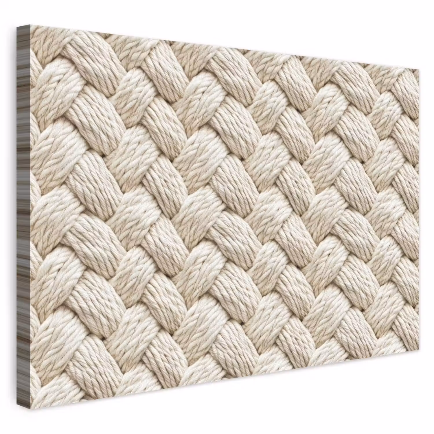 Touw - Gebreid - Beige canvas 2cm klein 34 -3d