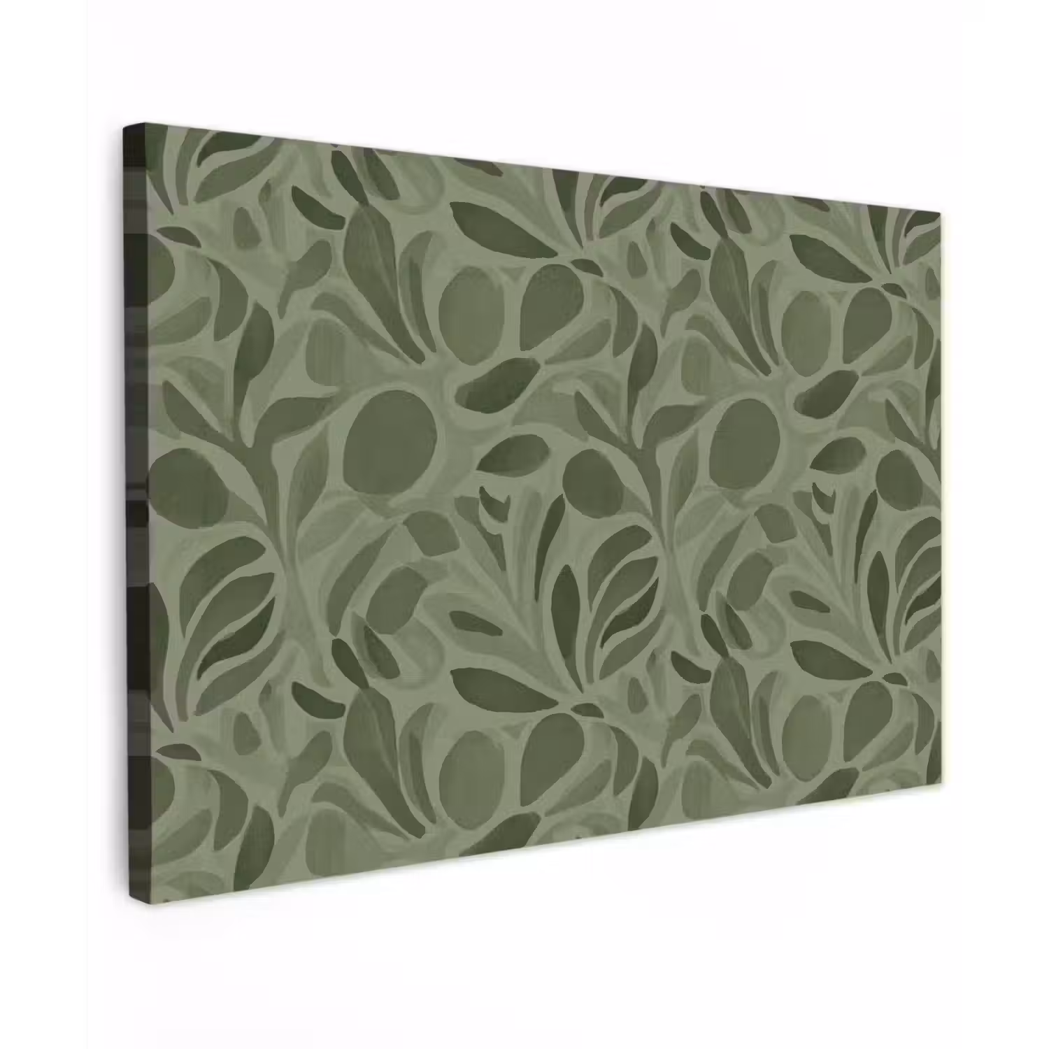 Sereen - Bladeren - Groen canvas 2cm klein 34 -z3d