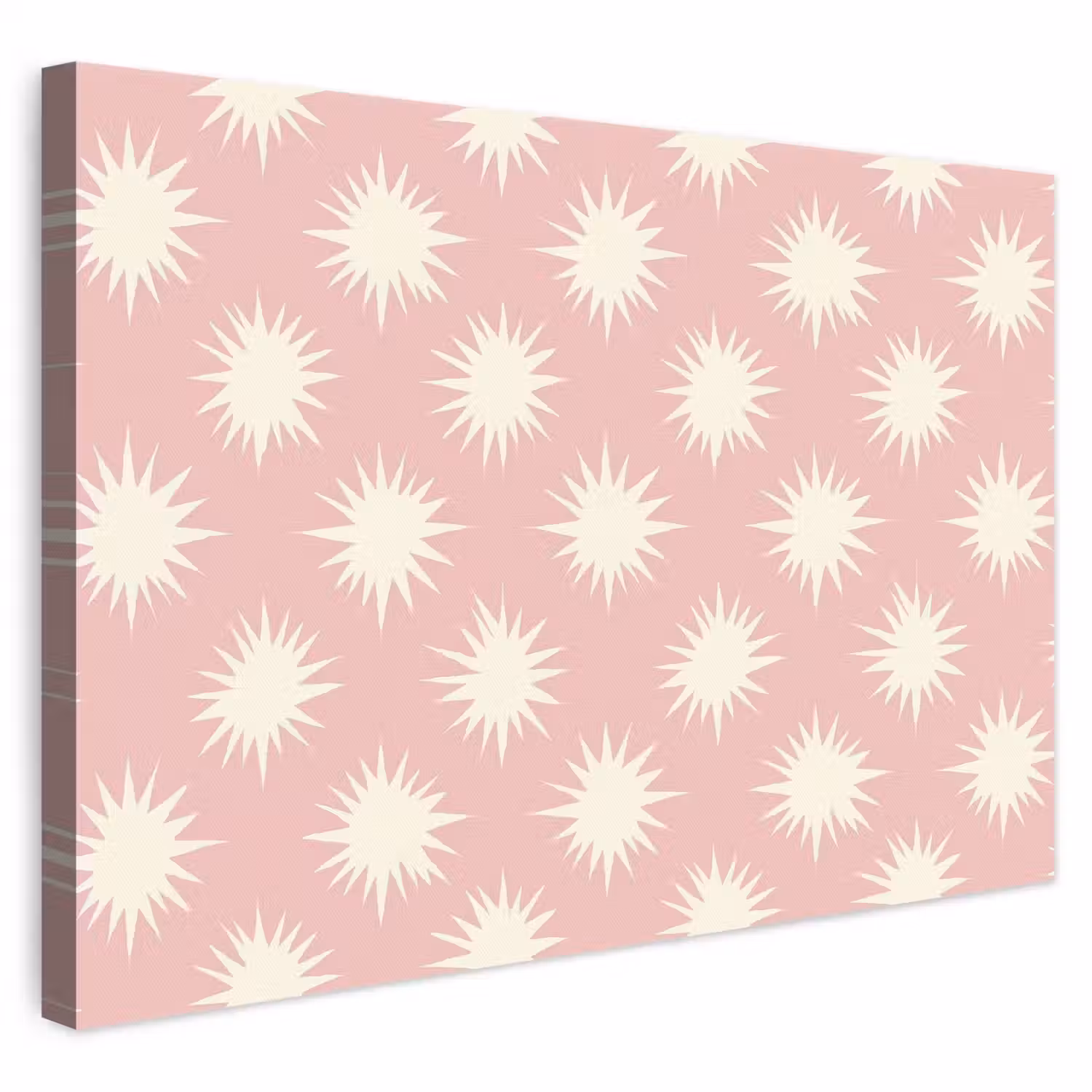 Zonnen - Patroon - Roze canvas 2cm klein 34 -3d