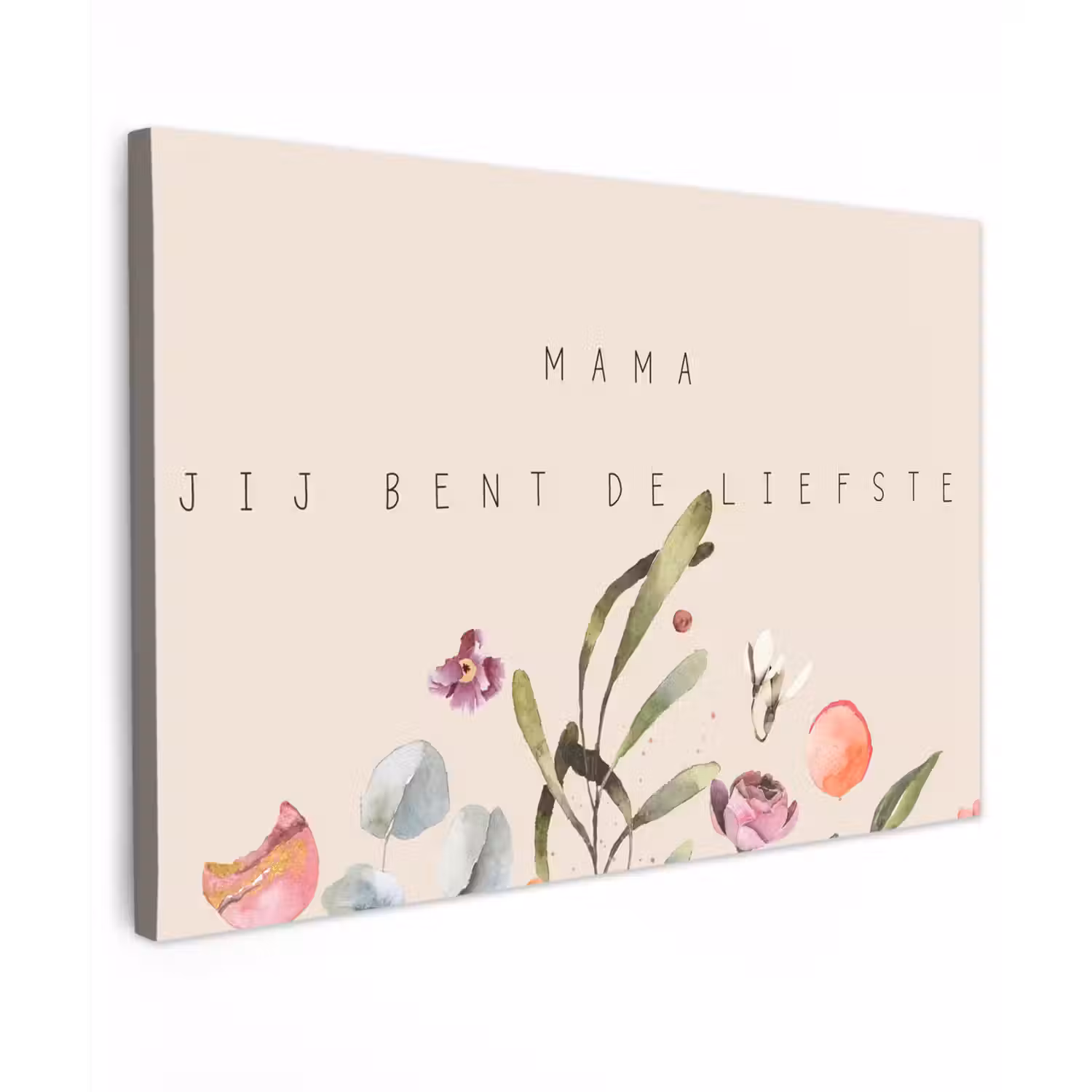 Spreuken - Mama jij bent de liefste - Quotes - Moeder canvas 2cm klein -z3d
