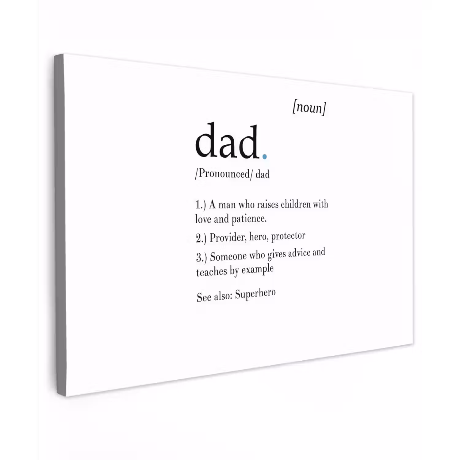 Spreuken - Papa definitie - Quotes - Dad canvas 2cm klein -z3d