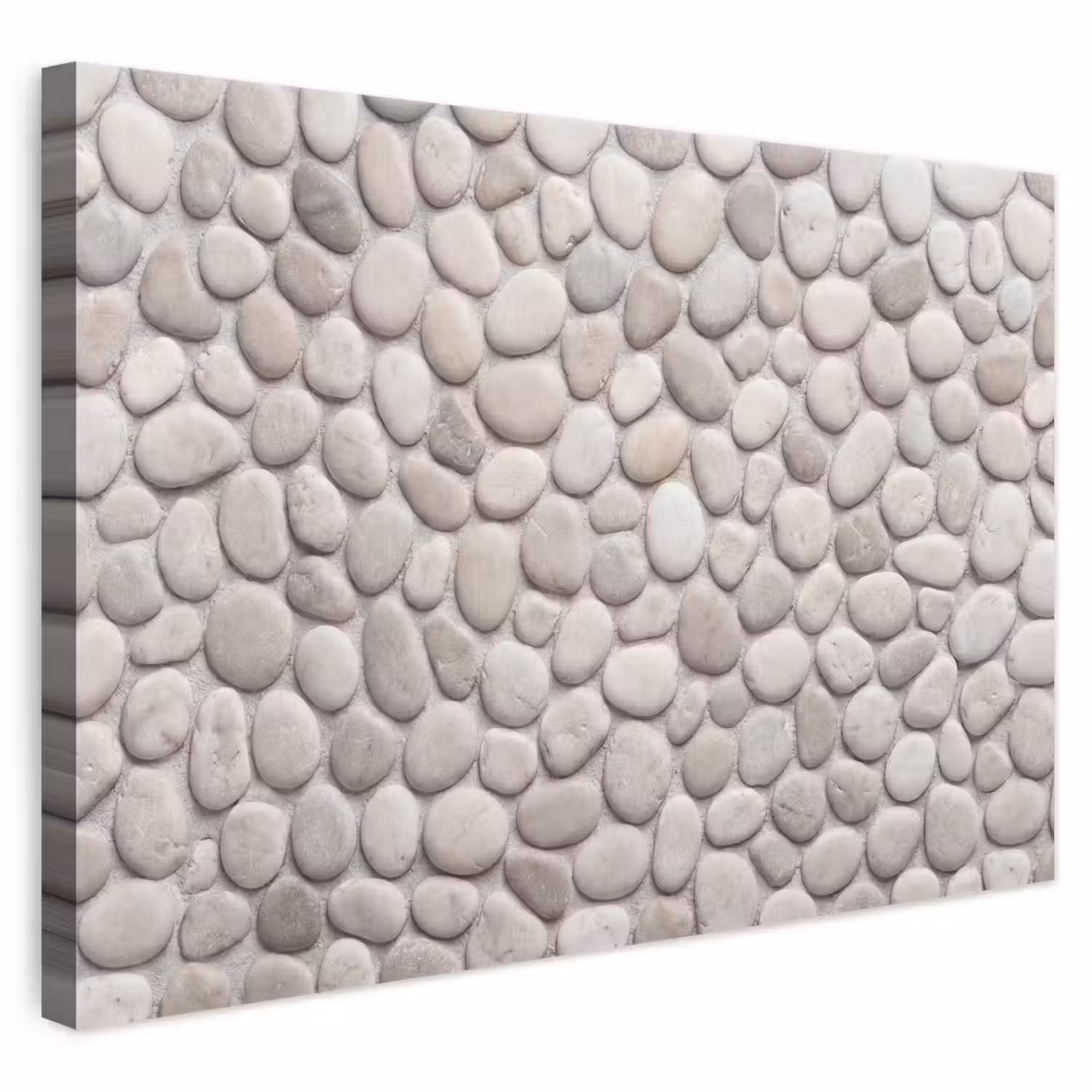 Steen - Kiezel - Natuur - Minimalistisch - Beige canvas 2cm klein -3d