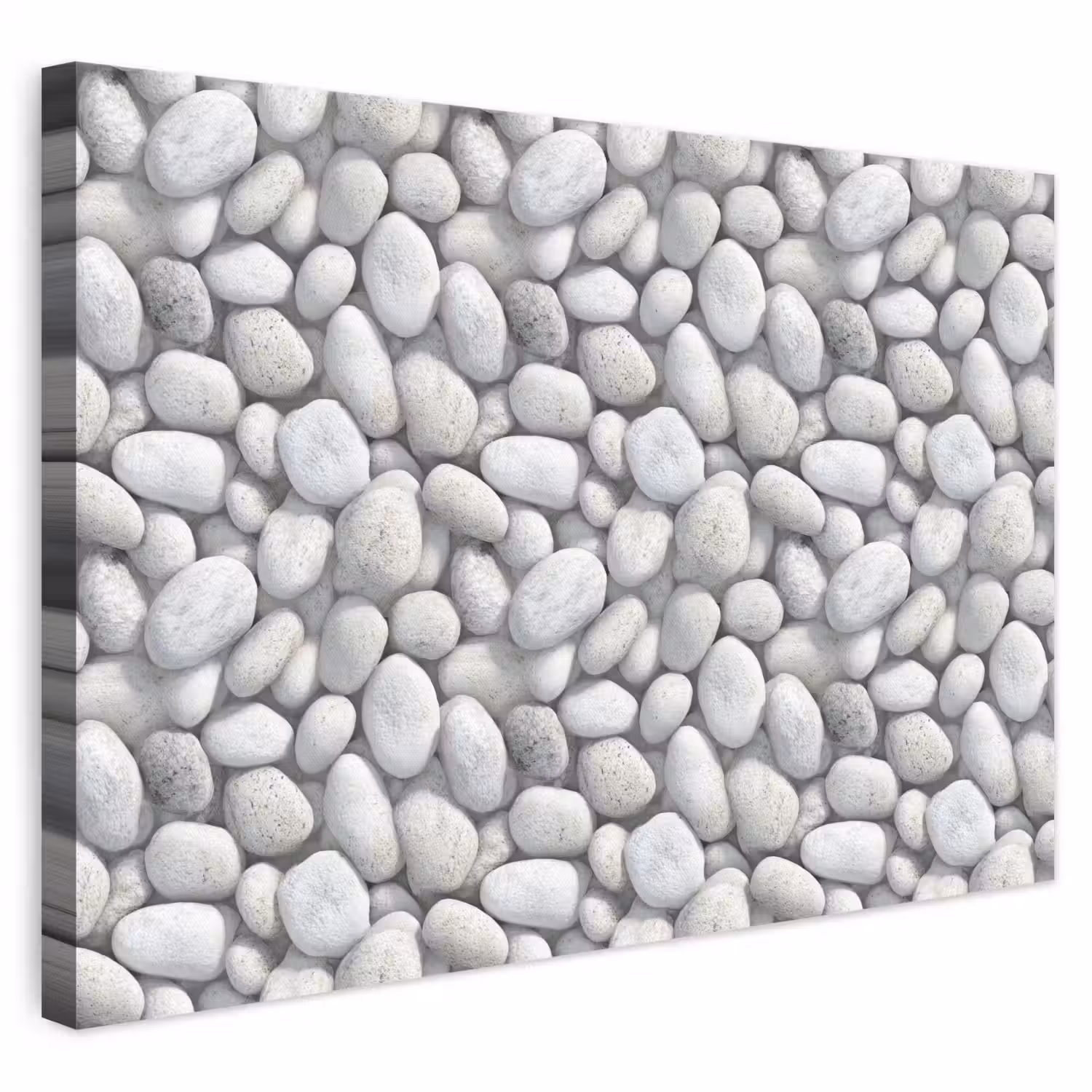 Steentjes - Grijs - Ovaal canvas 2cm klein 34 -3d