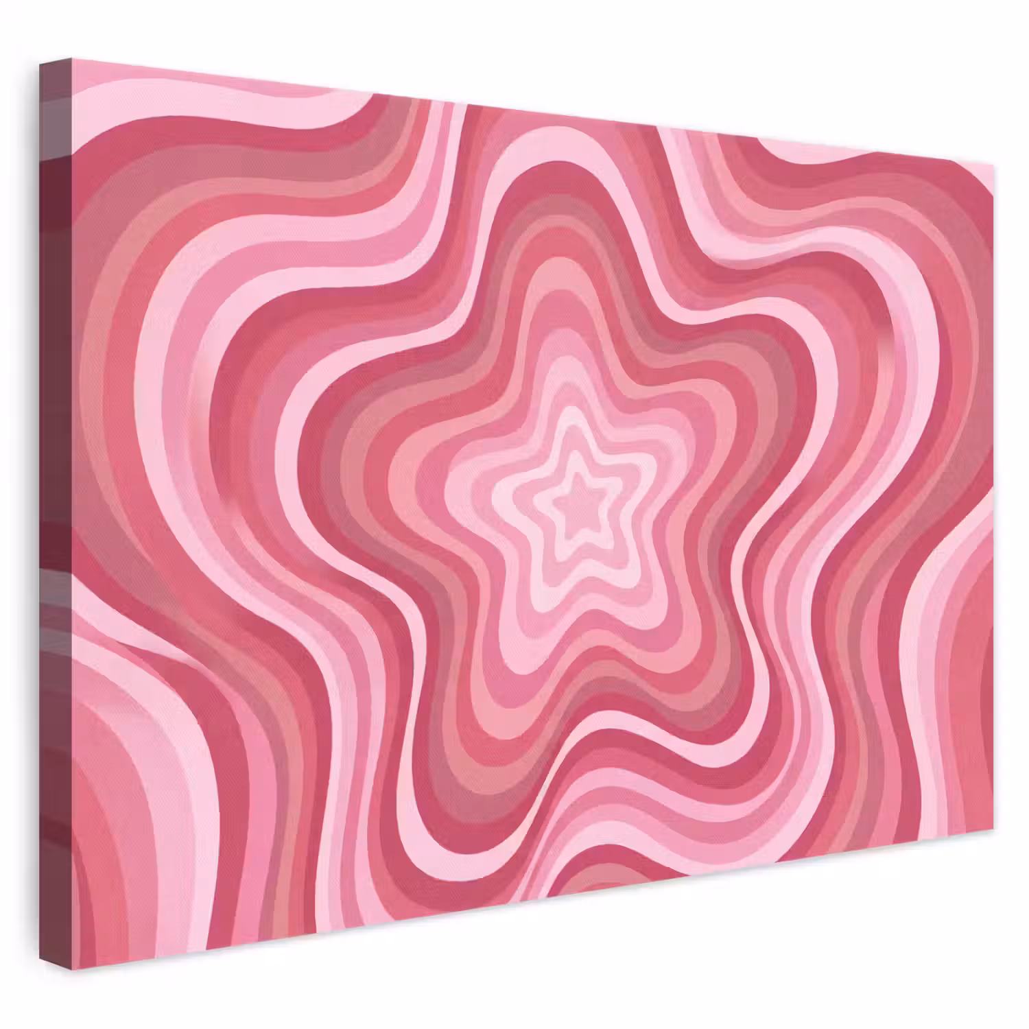 Ster - Golvend - Abstract - Roze canvas 2cm klein -3d