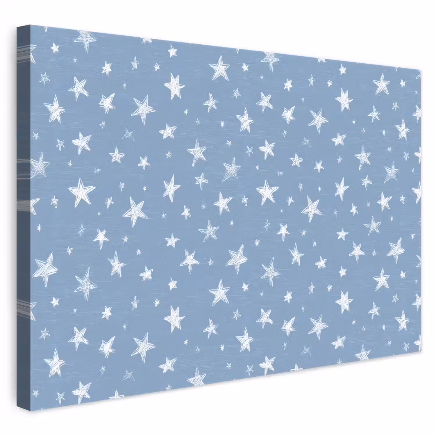 Sterretjes - Patroon - Blauw canvas 2cm klein 34 -3d