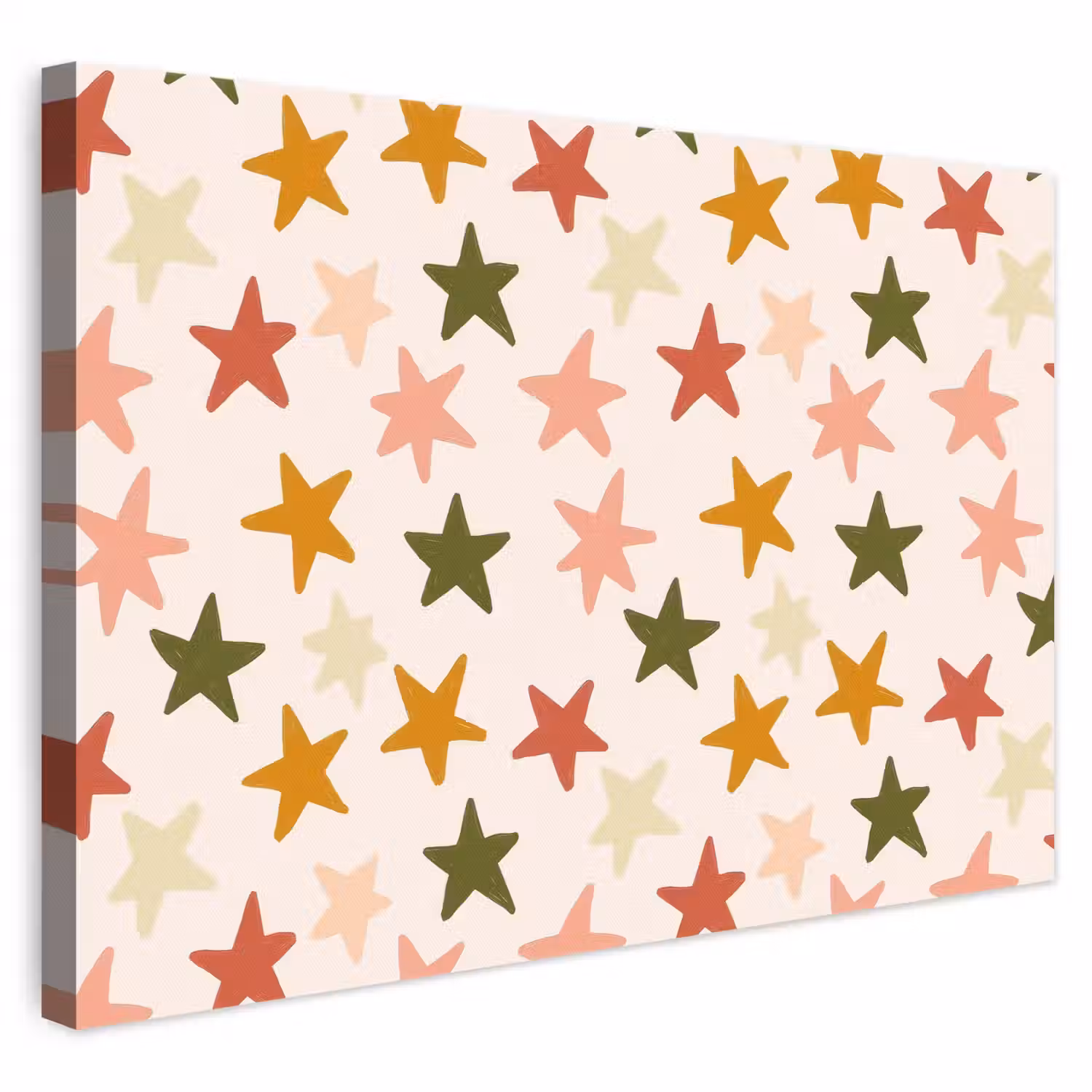 Sterren - Patroon - Kleurrijk canvas 2cm klein 34 -3d