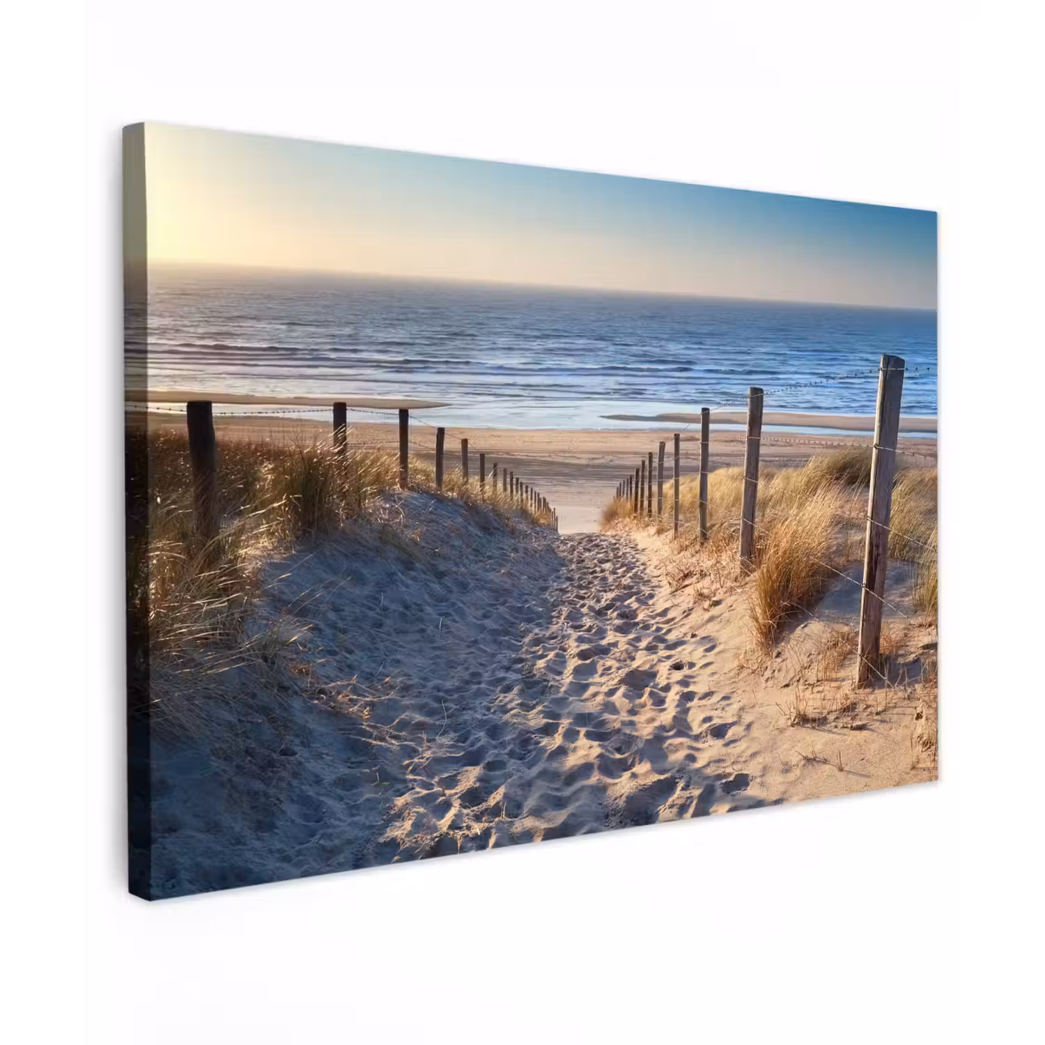 Strand - Zee - Nederland - Duinen - Zon canvas 2cm klein -z3d