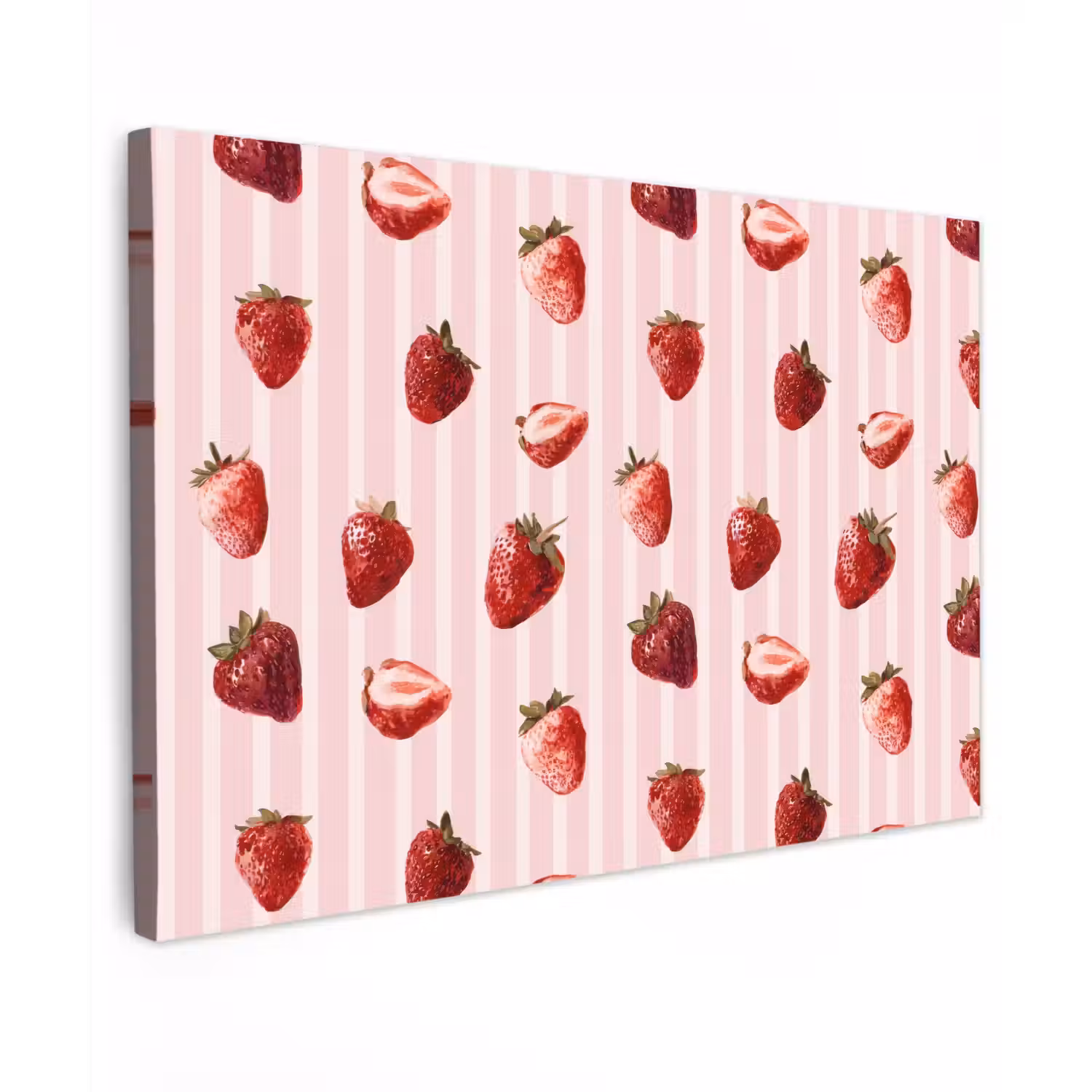 Strepen - Aardbei - Roze canvas 2cm klein 34 -z3d