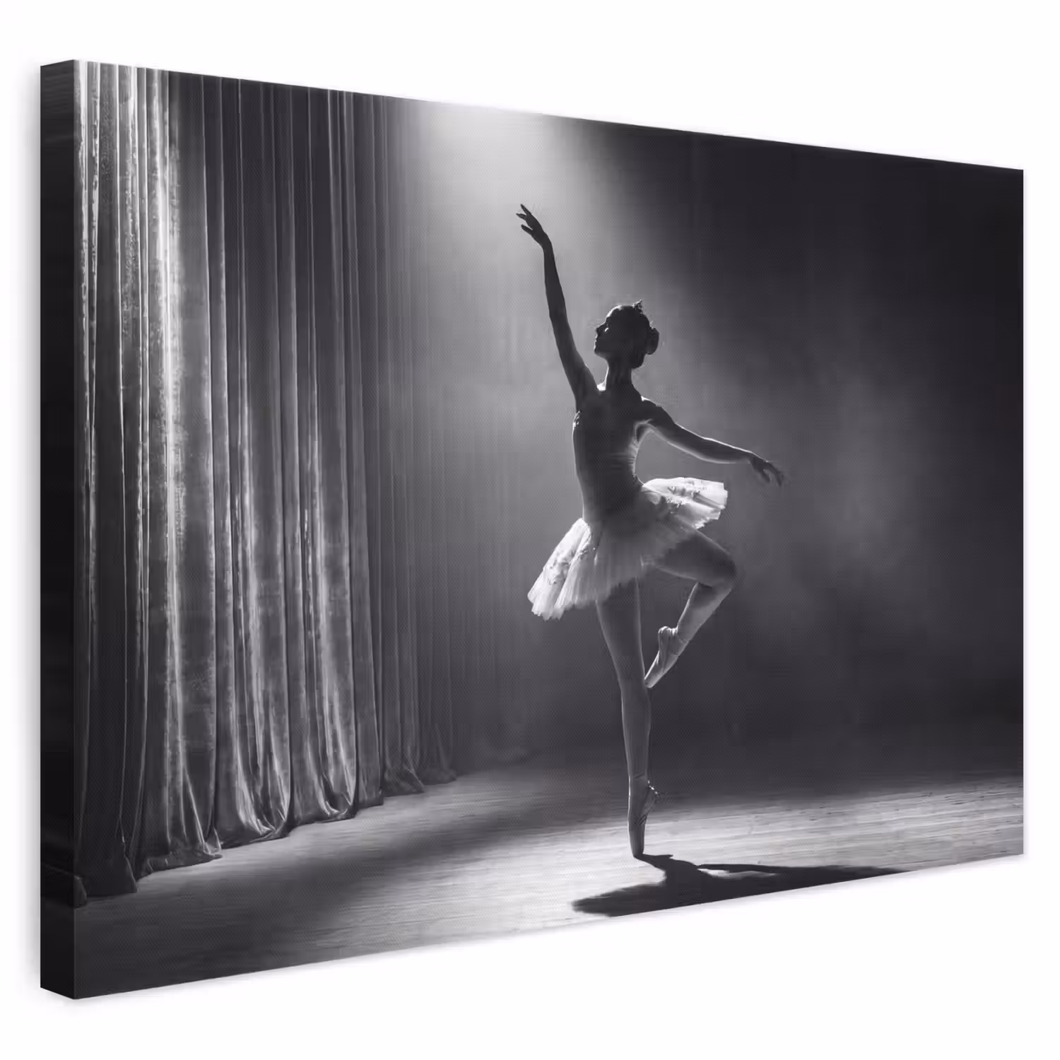 Danser - Podium - Zwart-wit - Kunst - Klassiek canvas 2cm klein -3d