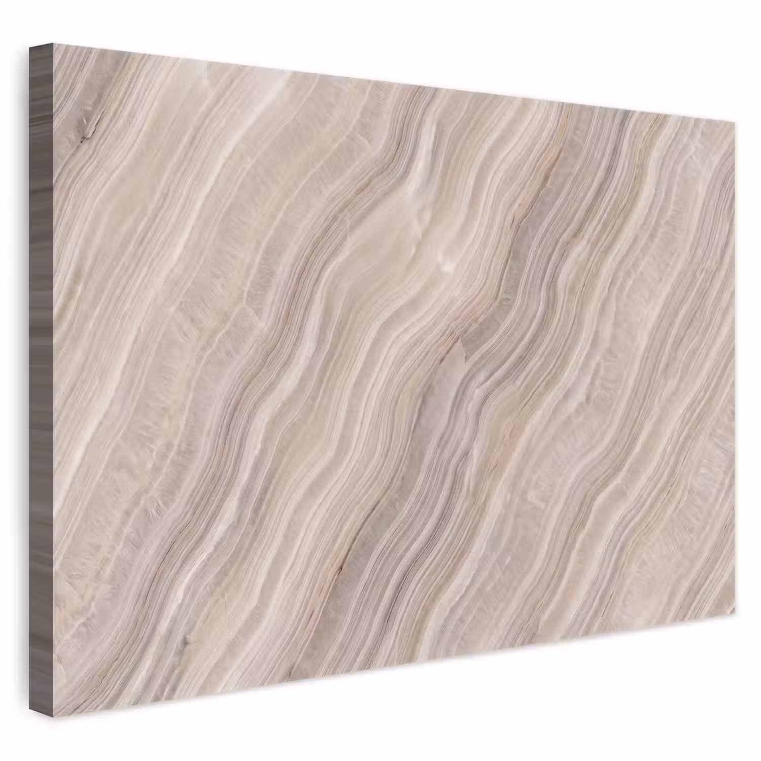 Textuur - Golvend - Abstract - Modern - Beige canvas 2cm klein -3d