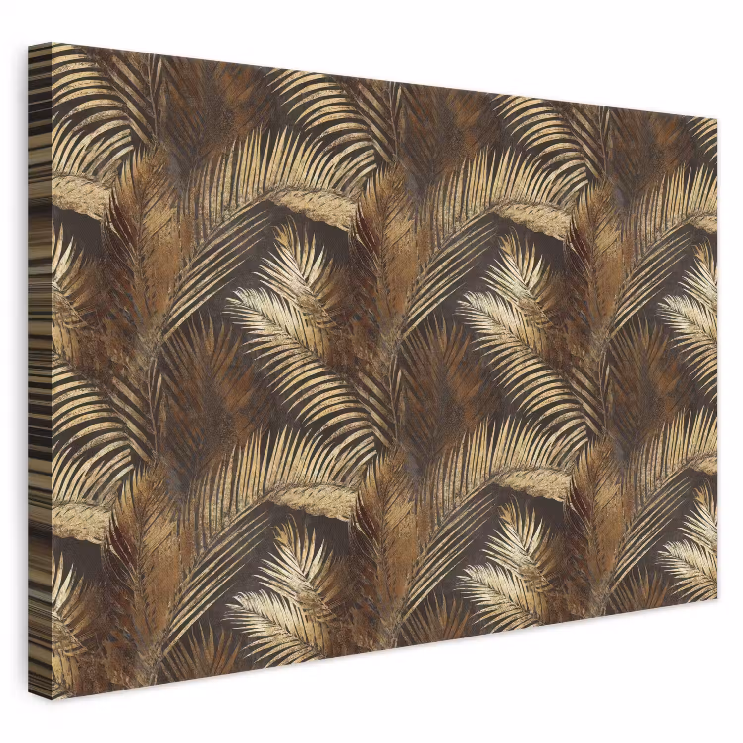 Tropisch - Bladeren - Goud canvas 2cm klein 34 -3d