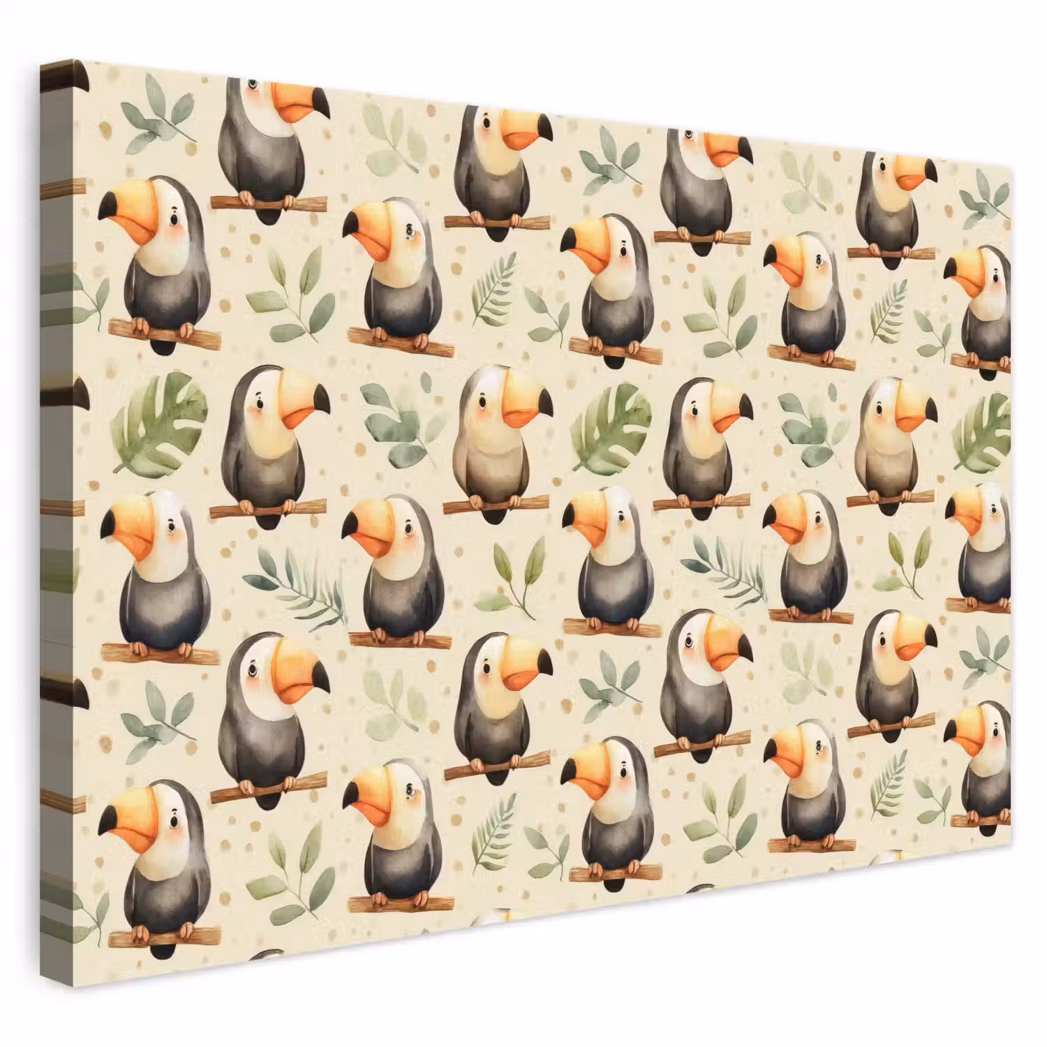 Toekans - Exotisch - Kleurrijk canvas 2cm klein 34 -3d
