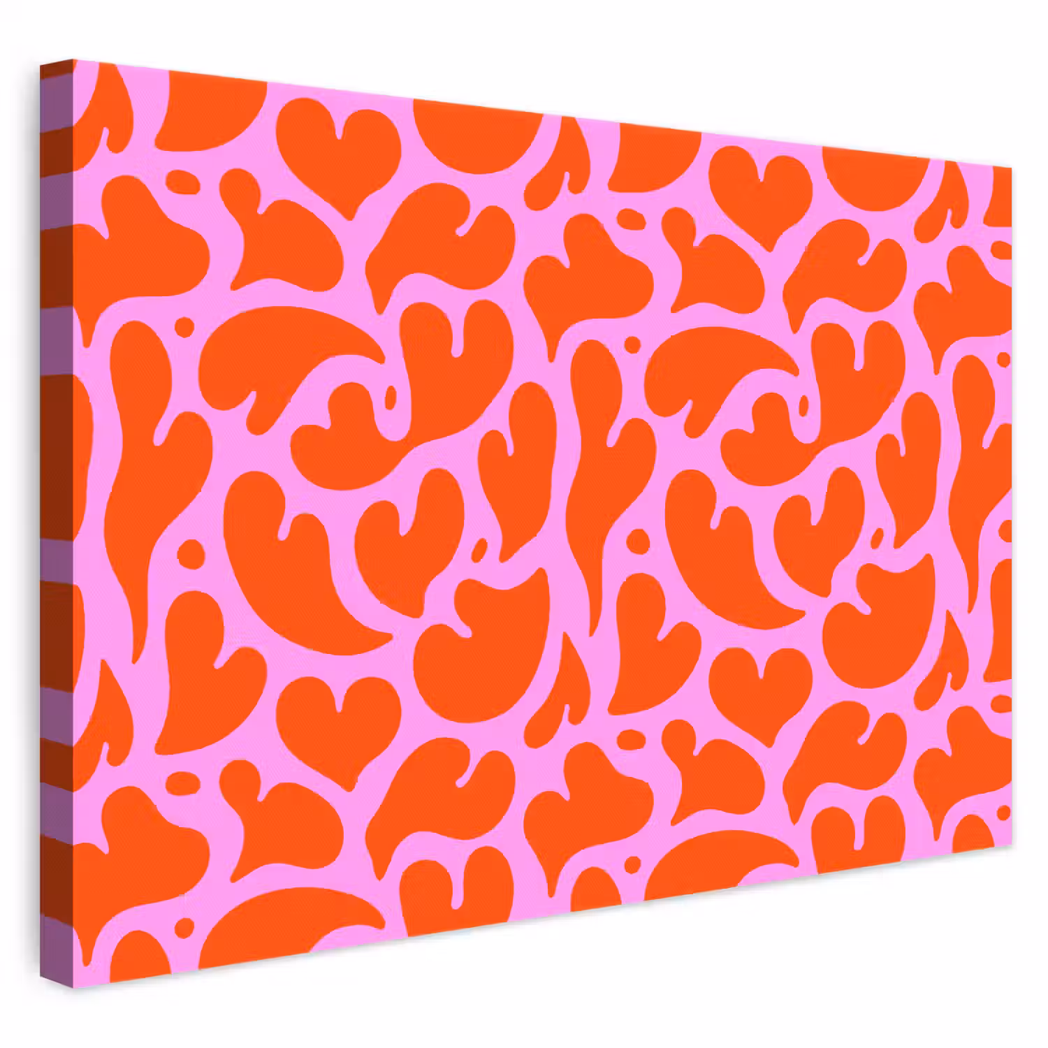 Valentijn - Harten - Roze - Rood canvas 2cm klein 34 -3d