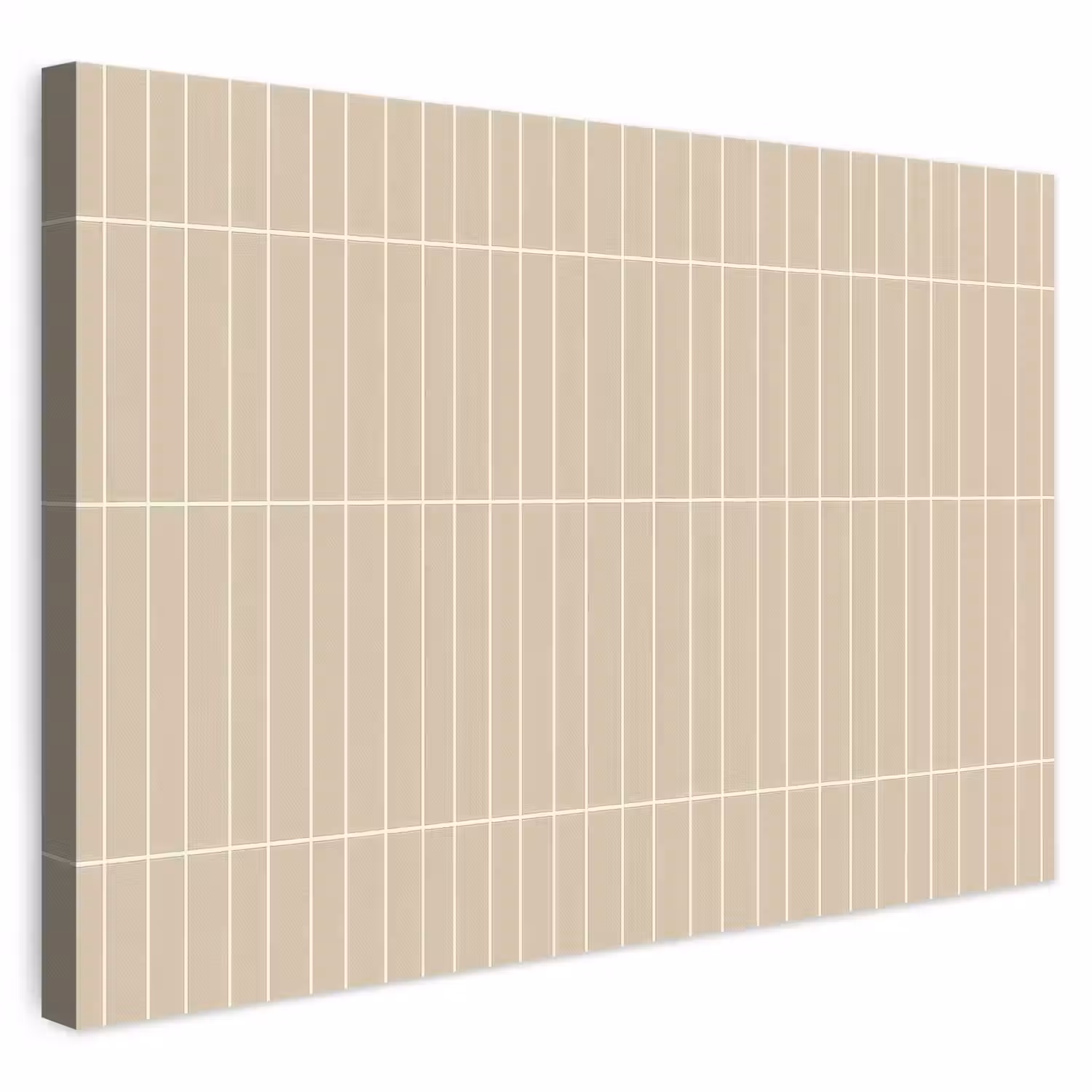 Verticaal - Wandtegel - Crème - Beige canvas 2cm klein 34 -3d
