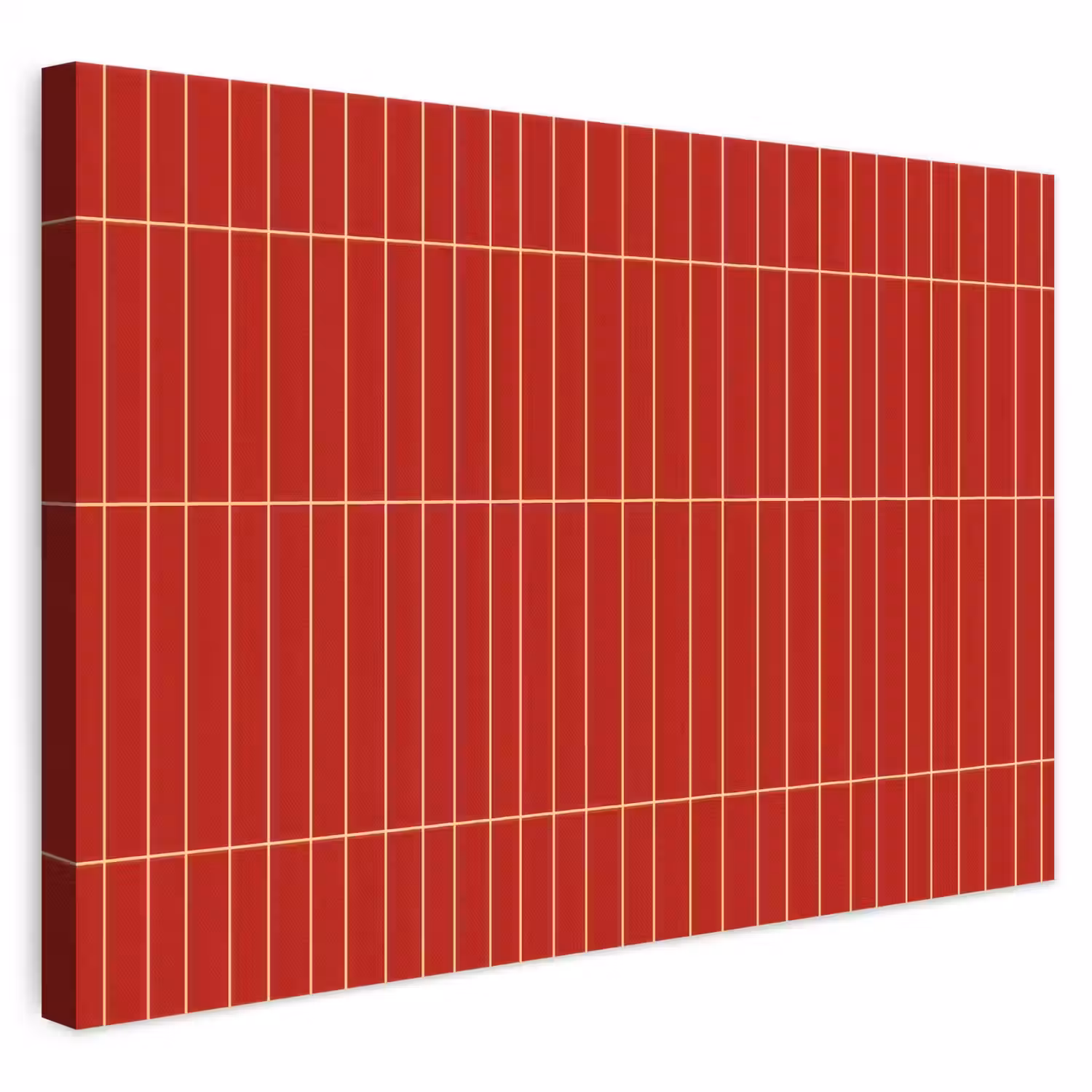 Verticaal - Wandtegel - Helderrood canvas 2cm klein 34 -3d