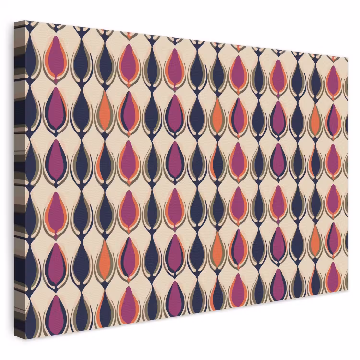 Vintage - Retro - Kleurrijk canvas 2cm klein 34 -3d