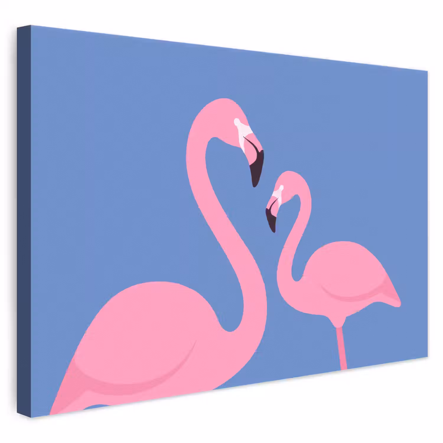Vogel - Paar - Dieren - Modern - Roze canvas 2cm klein -3d