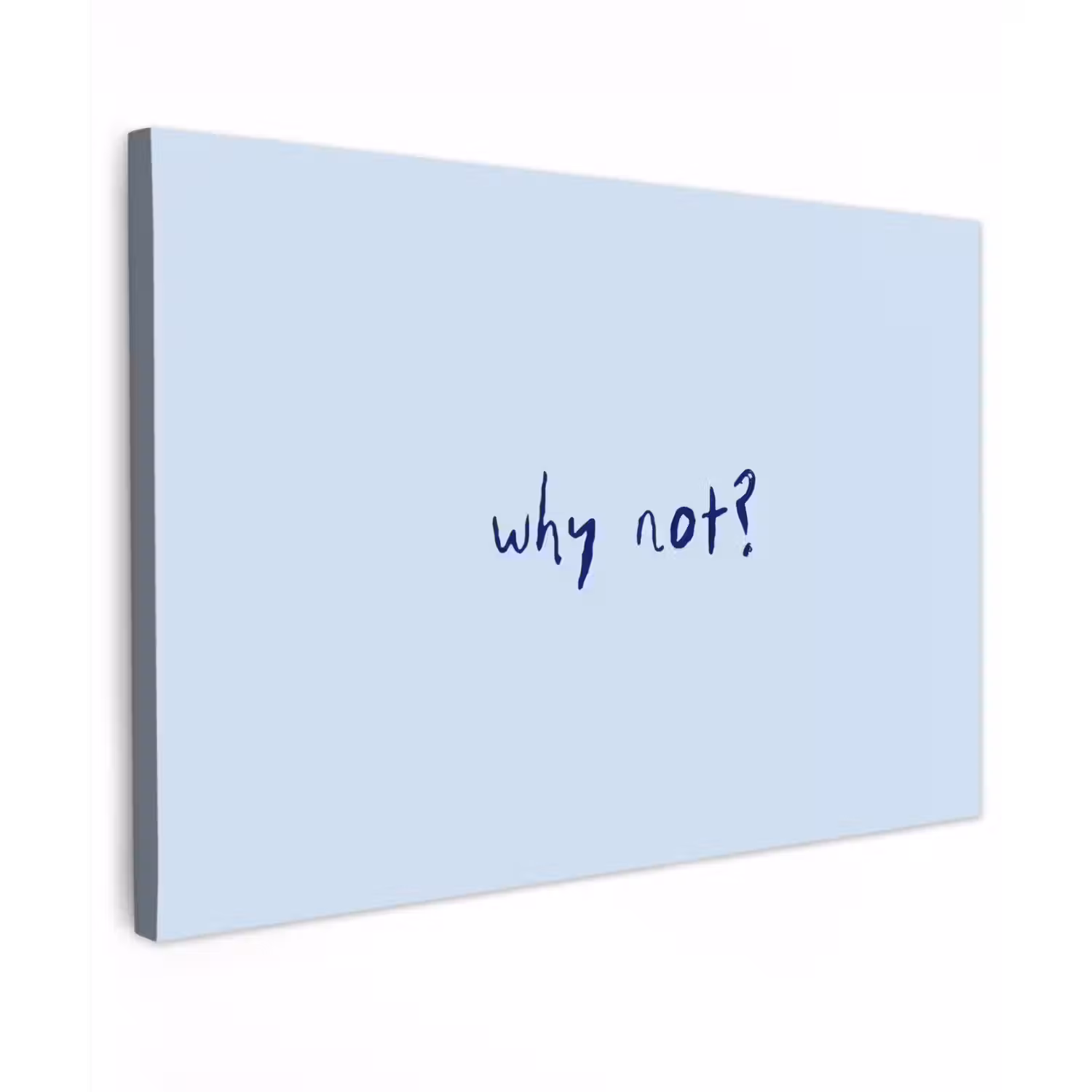Why not - Blauw - Donker blauw - Quote canvas 2cm klein -z3d