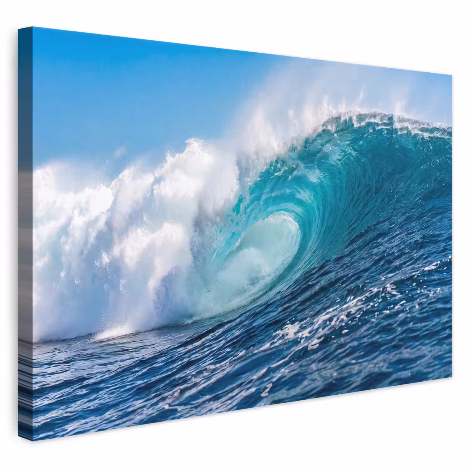 Golf - Oceaan - Water - Dynamisch - Blauw canvas 2cm klein -3d