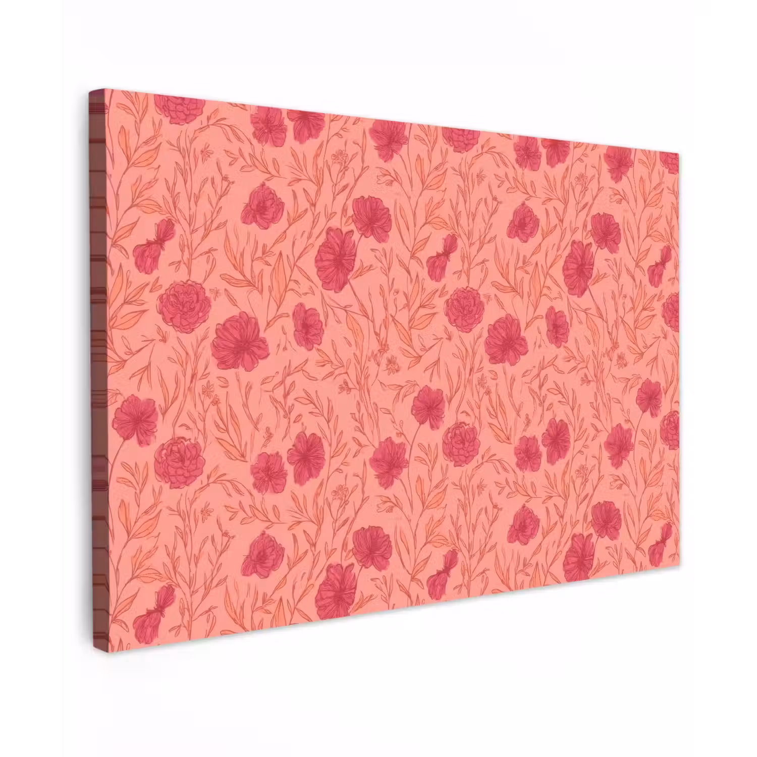 Weidebloemen - Romantisch - Roze canvas 2cm klein 34 -z3d